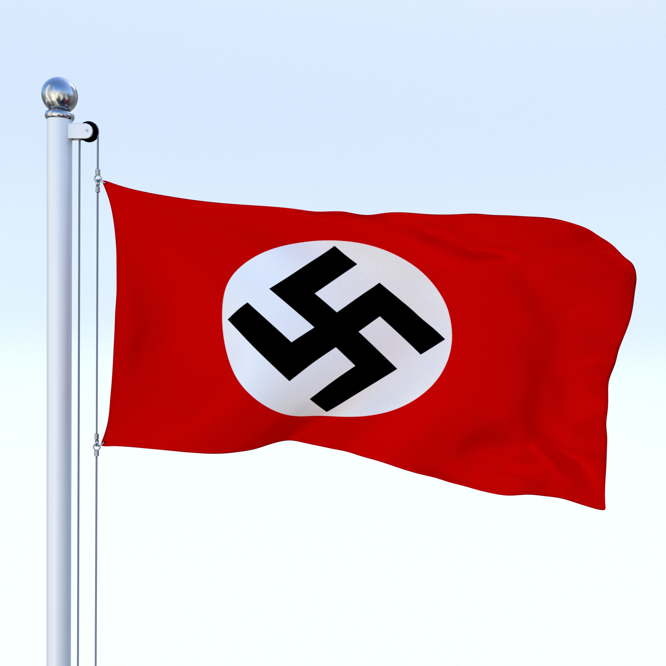 Animated Nazi Germany Flag 3D Model