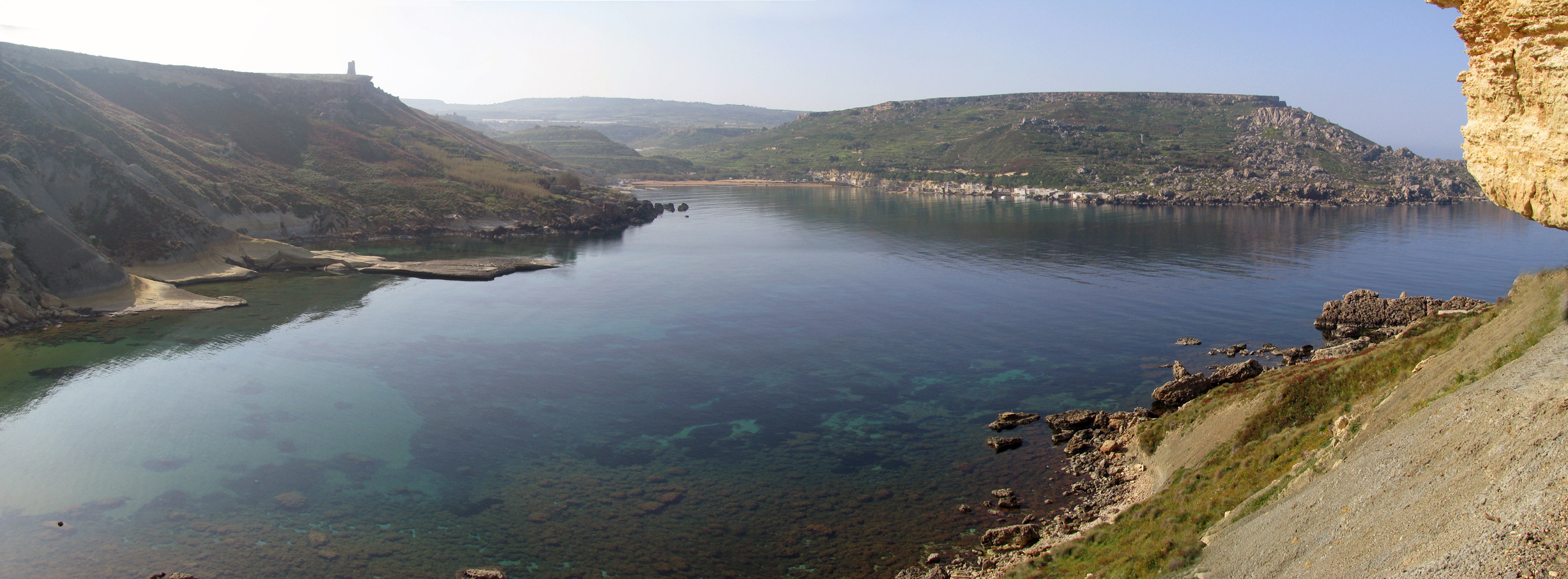 Ghajn-Tuffieha and Gnejna, Bay, Cliffs, Landscape, Malta, HQ Photo