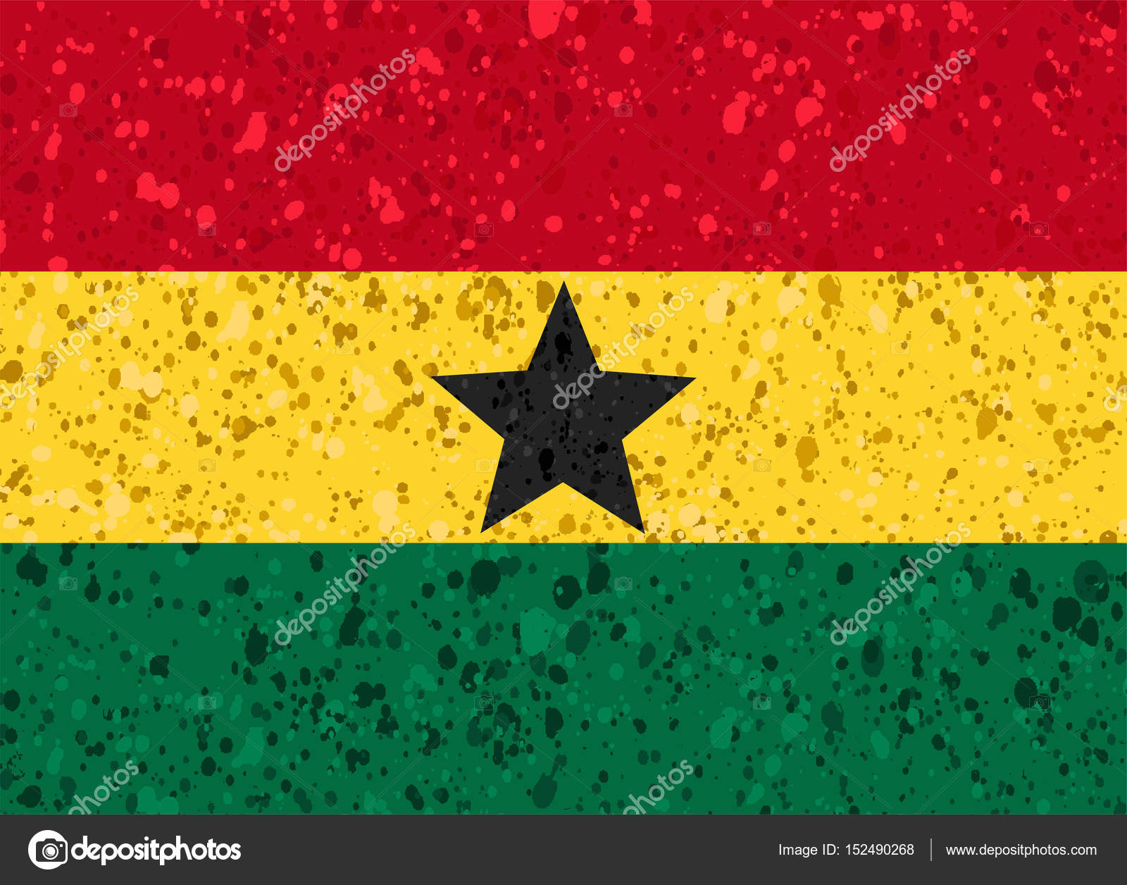 ghana flag grunge illustration — Stock Vector © noche0 #152490268