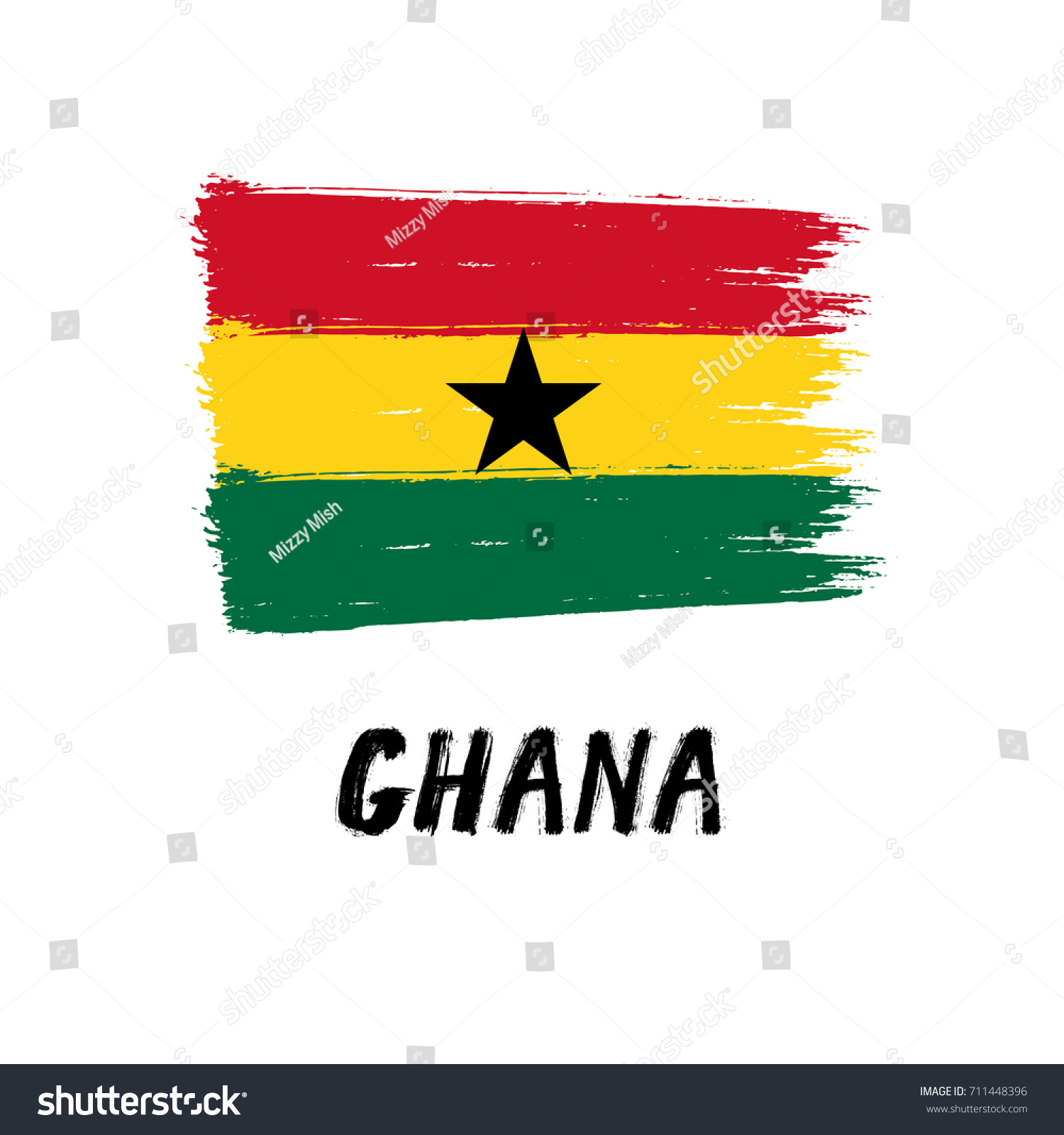 Flag Ghana Grunge Stock Vector 711448396 - Shutterstock