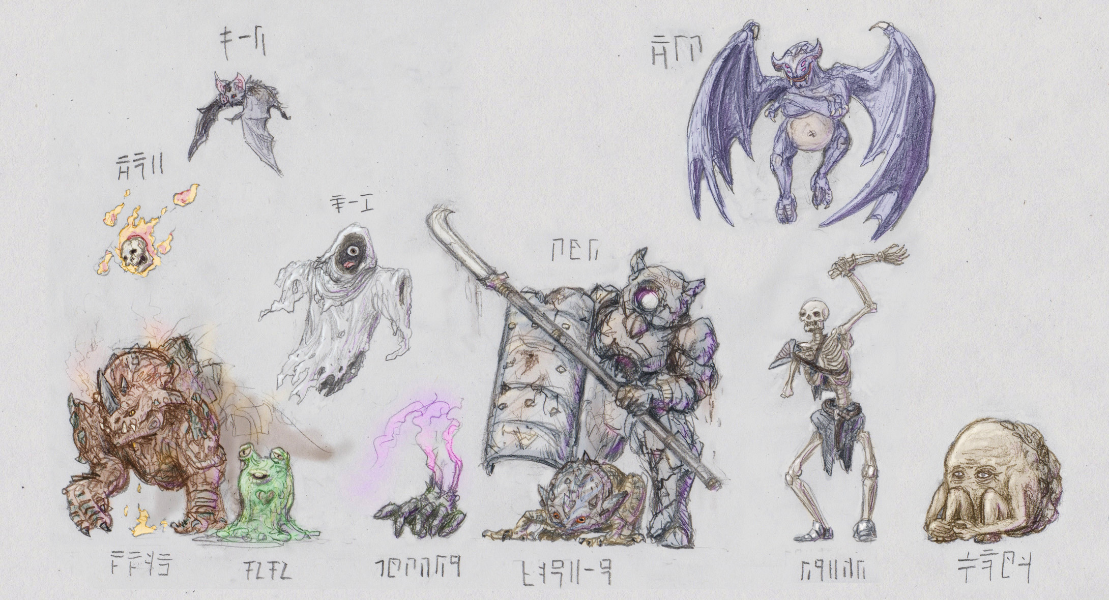 I'm drawing my own designs of 26 Zelda enemies (and some bonus ...