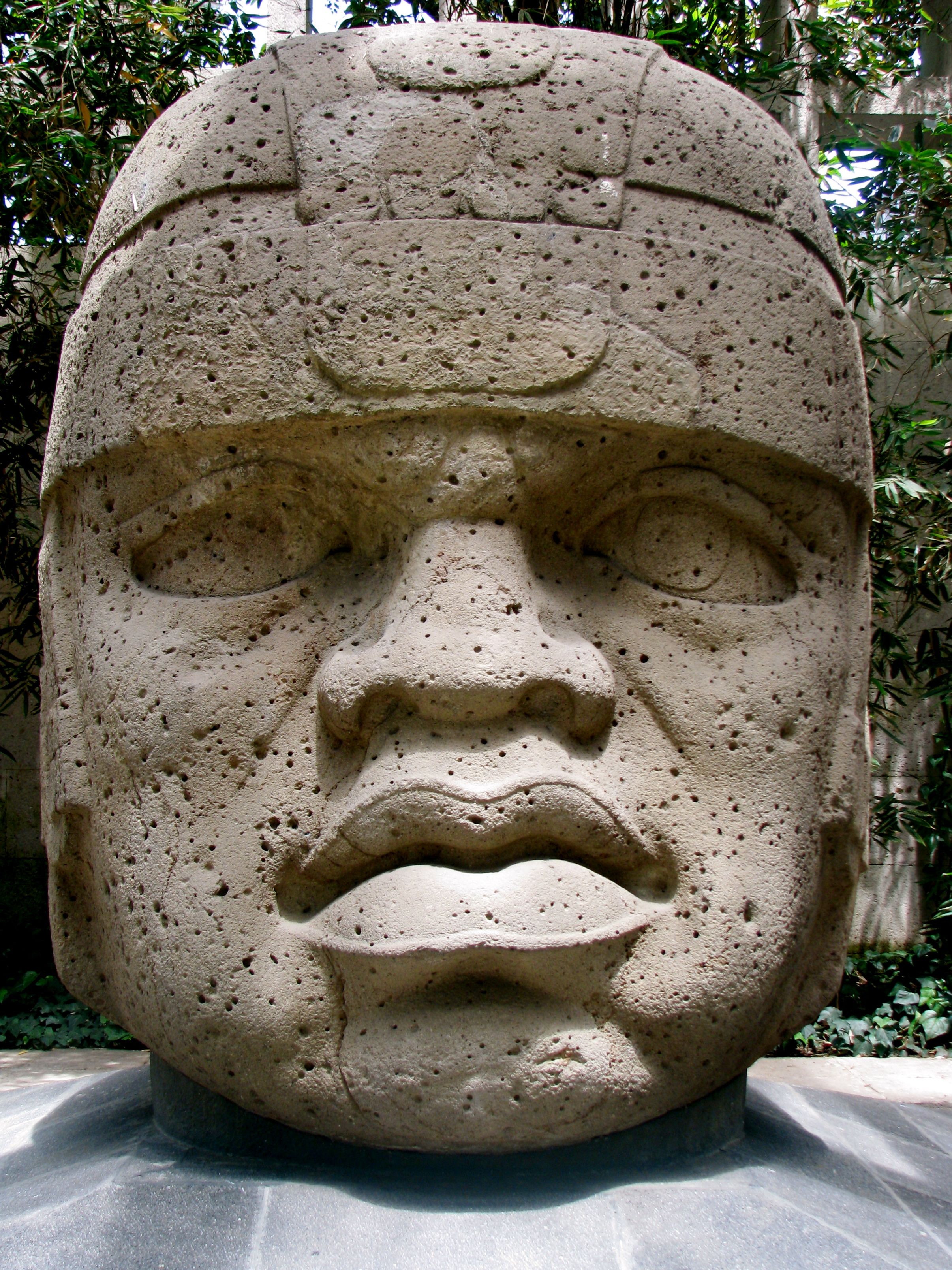2-These giant head sculptures were created by the ancient Olmec ...