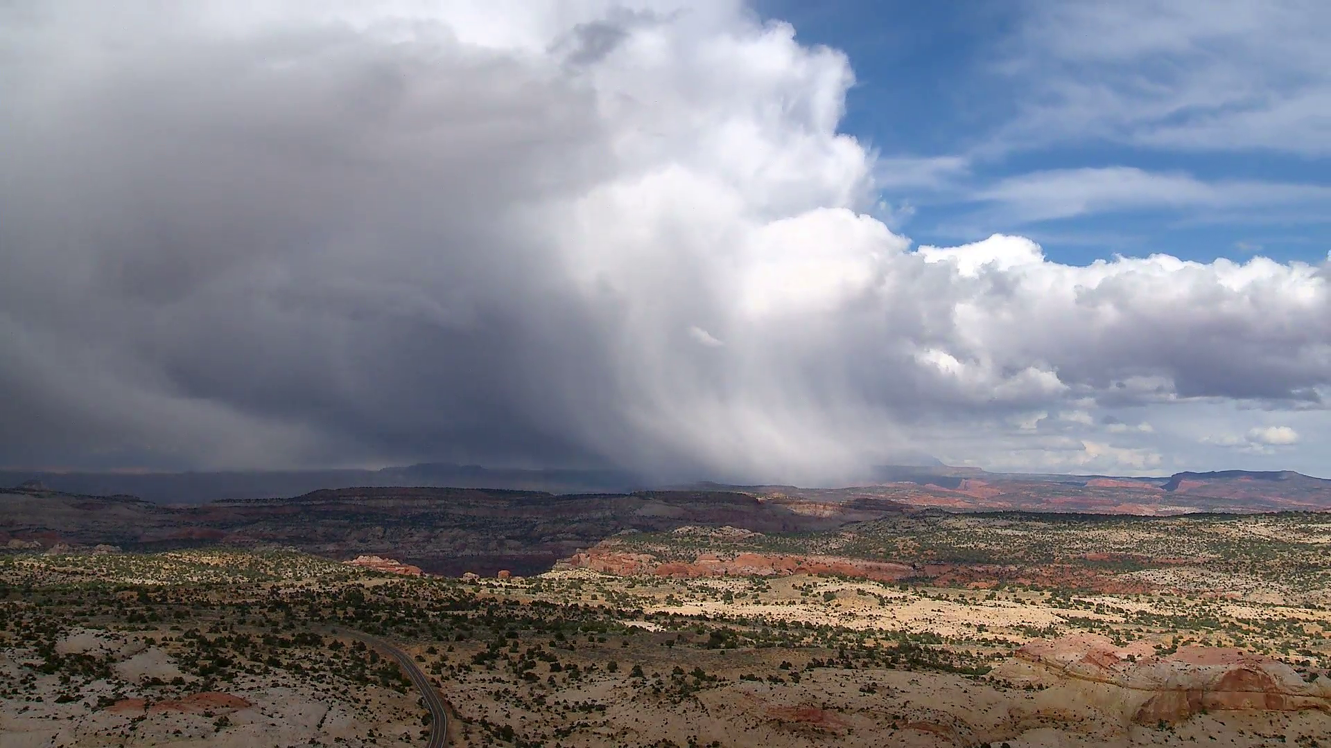 Desert Landscape Giant Cloud Shadow Timelapse Stock Video Footage ...