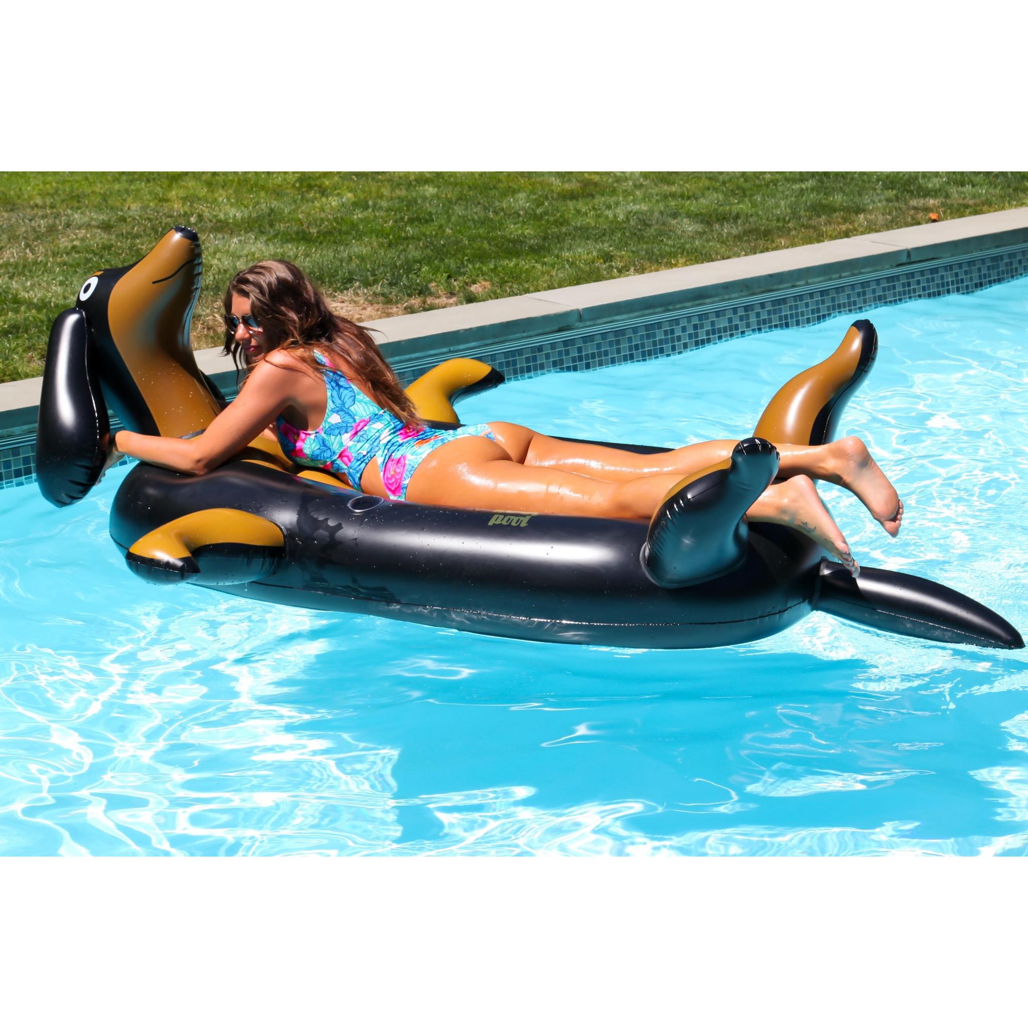 Pool Pup - Giant Premium Inflatable Weiner Dog Float Pool Float ...