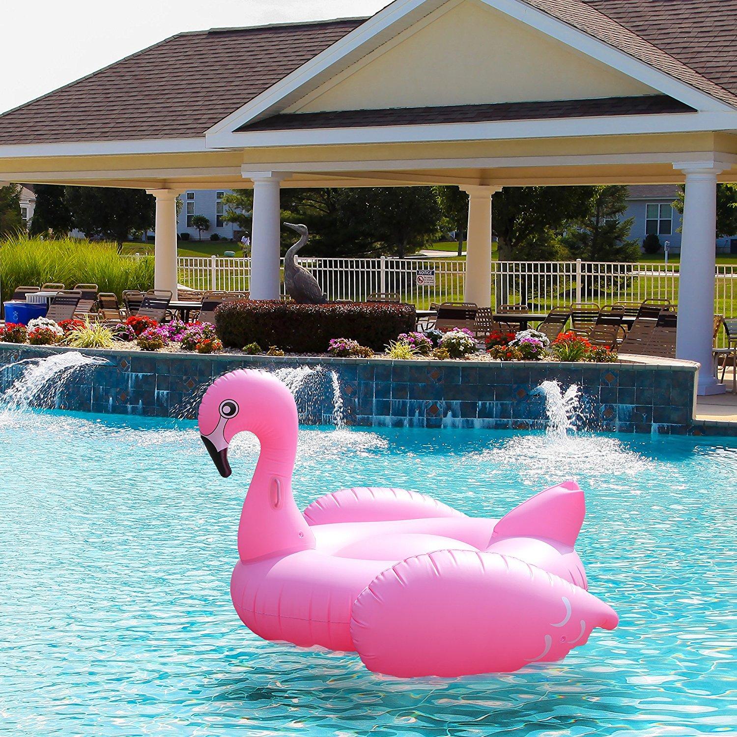 2018 Giant Pool Floats Swimming Ring 190cm Inflatable Flamingos ...