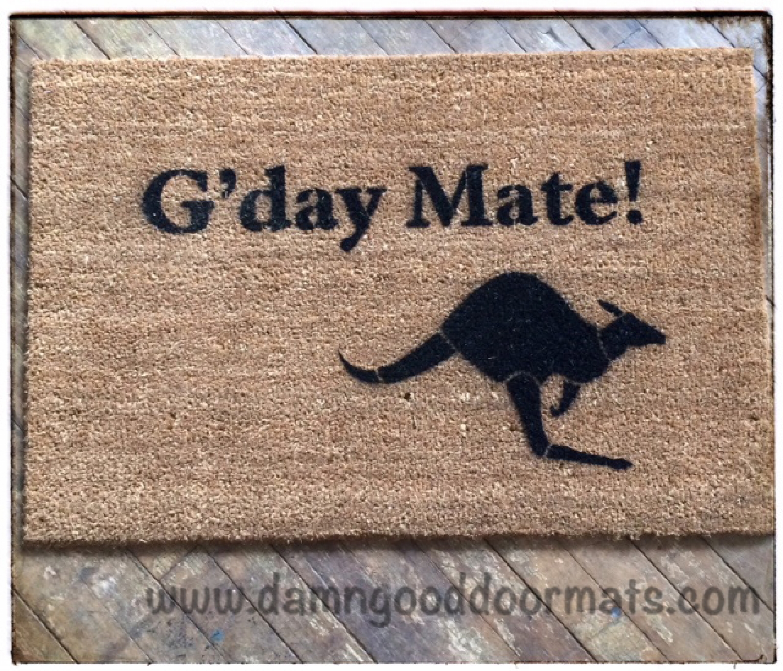 G'day Mate kangaroo Australian Aussie doormat by Damn Good Doormats ...