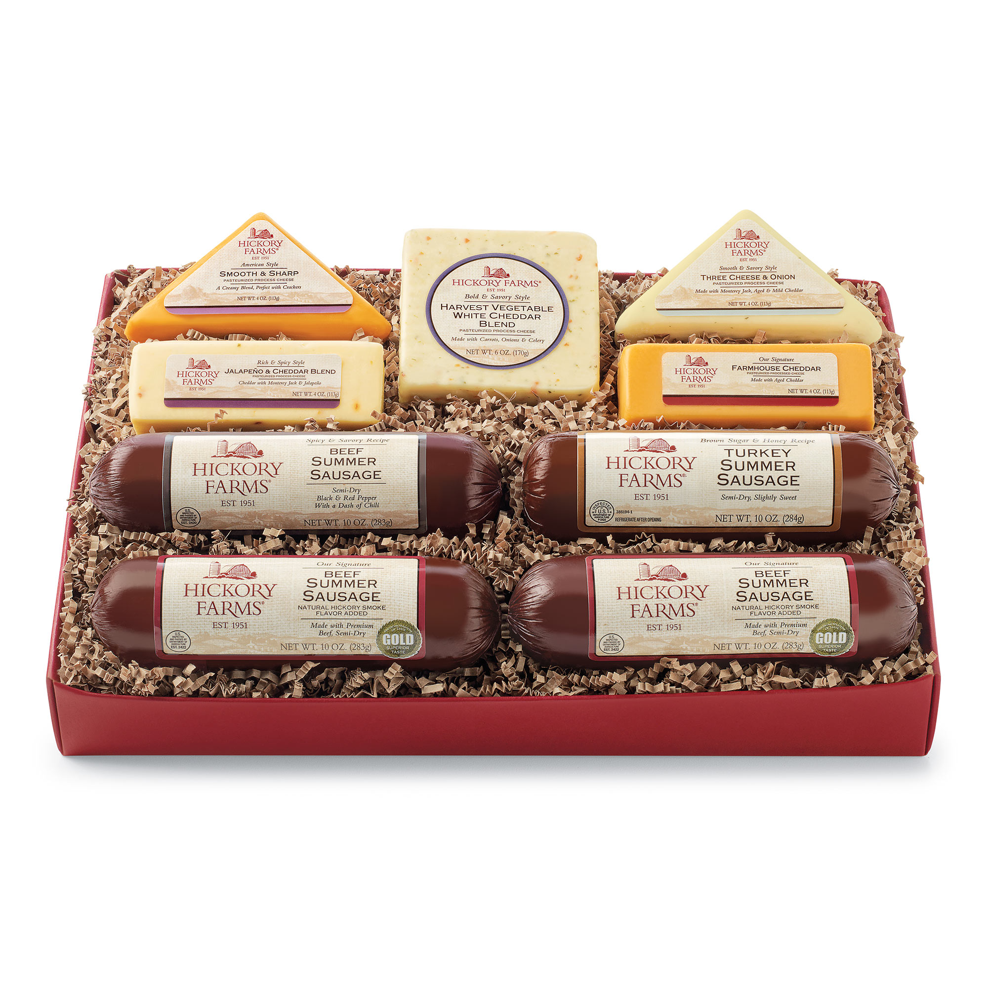 Hickory Farms Deluxe Sausage & Cheese Gift Box | Hickory Farms