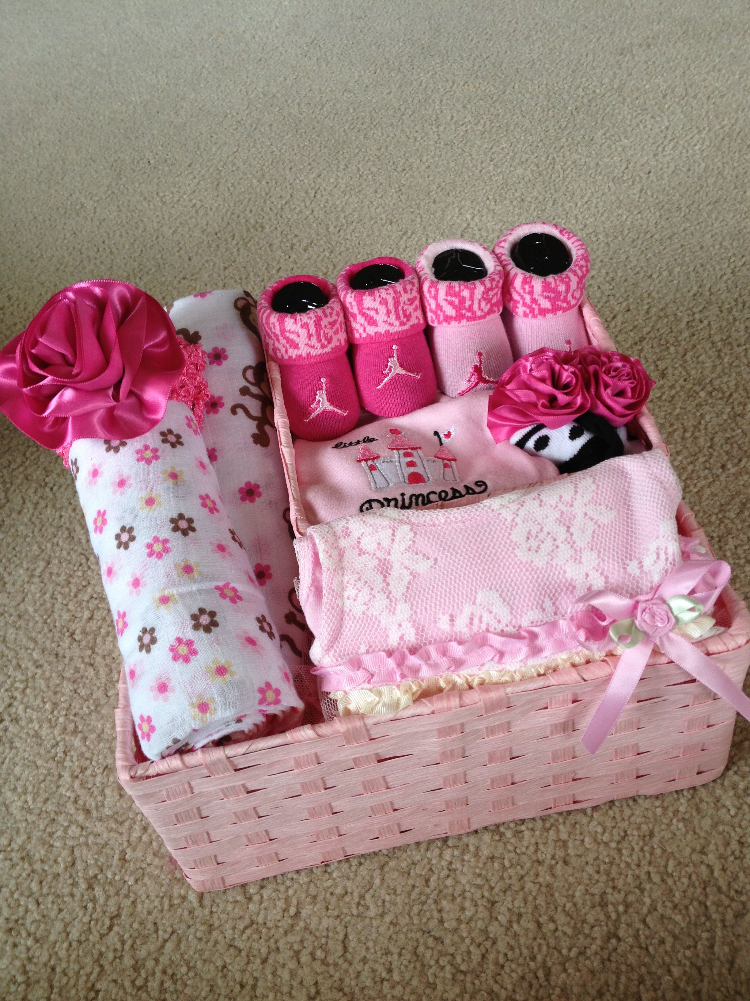 Baby girl gift basket | Gift baskets | Pinterest | Baby girl gift ...