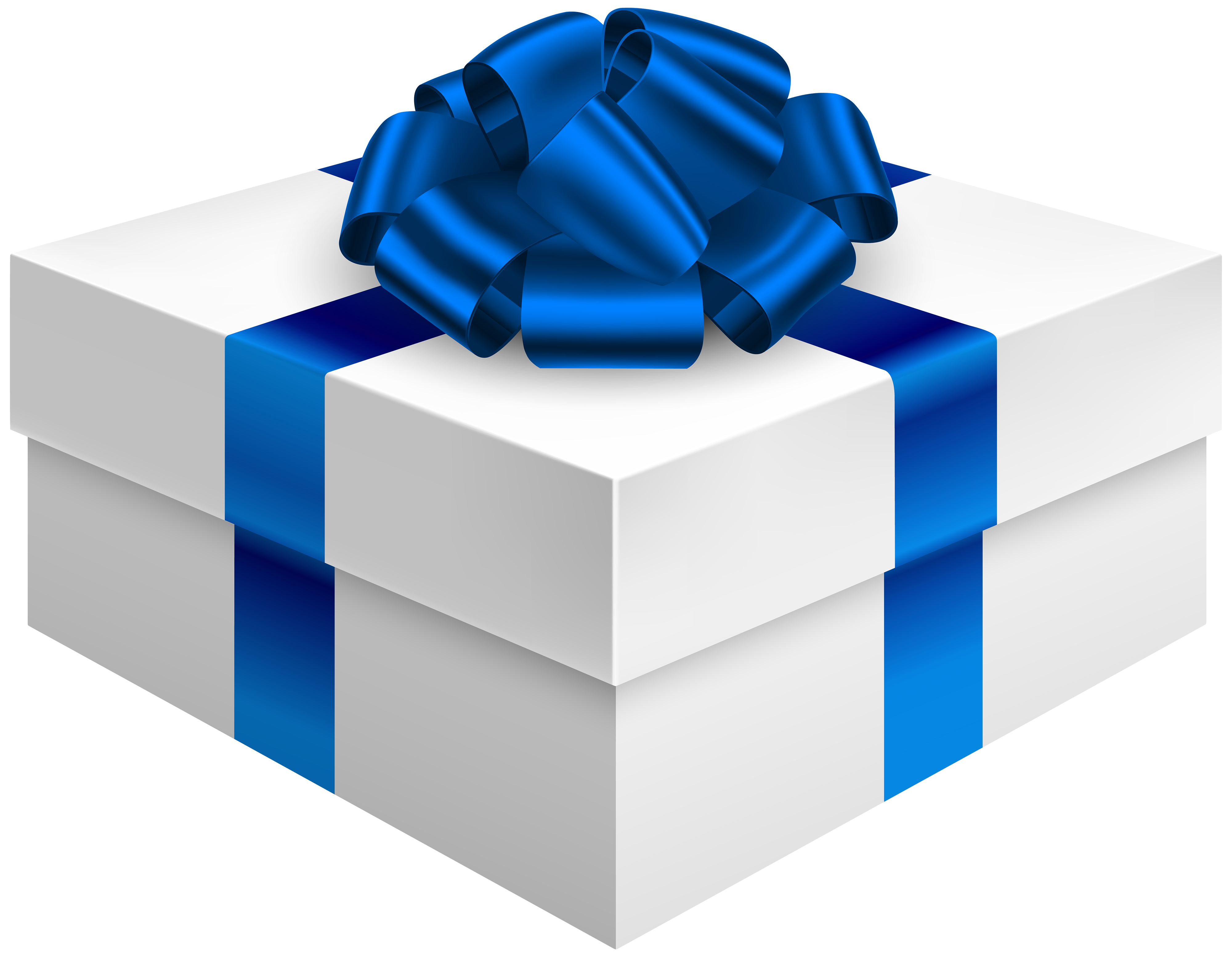 Gift Box with Dark Blue Bow PNG Clipart - Best WEB Clipart