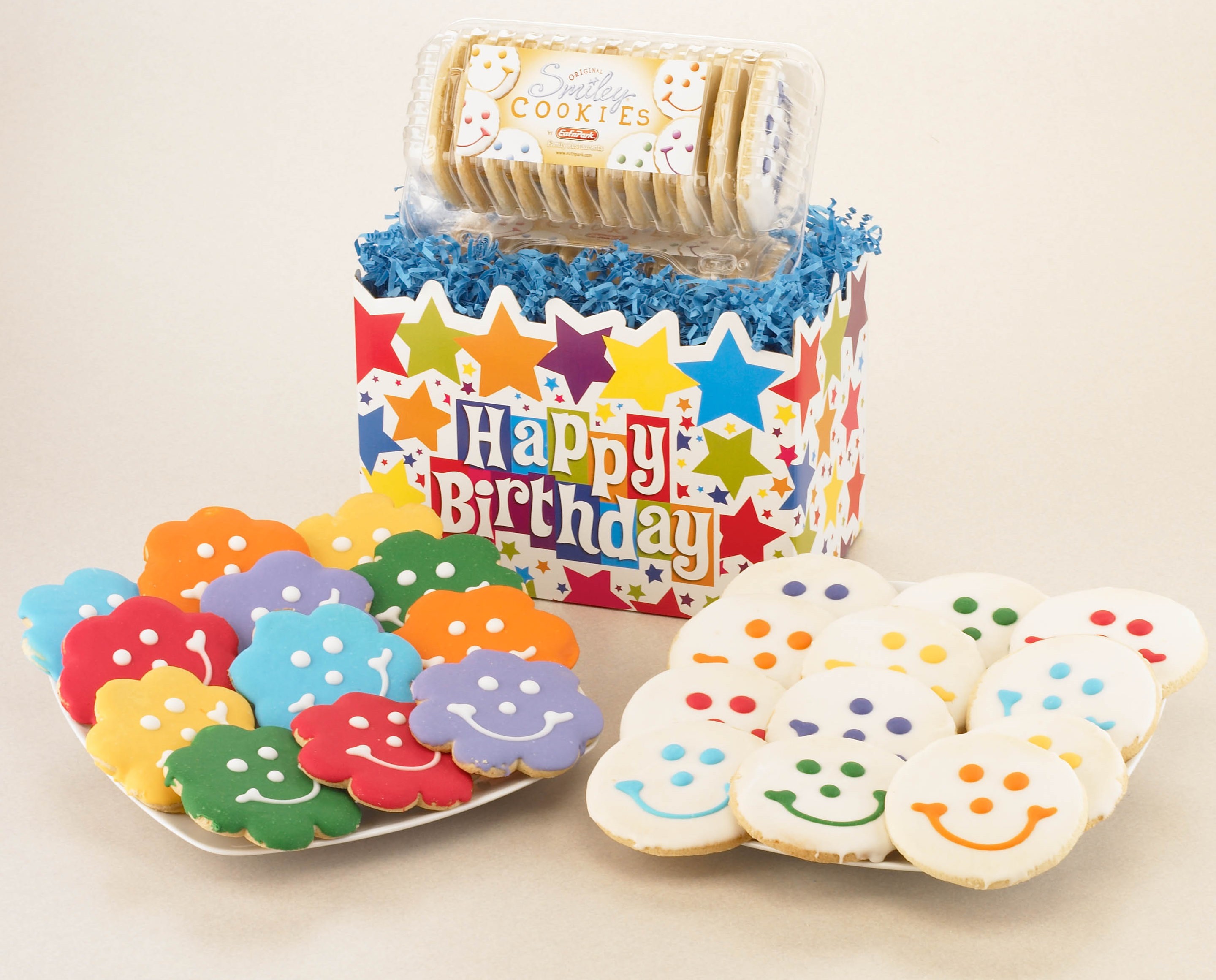Birthday Cookie Gifts | Smiley Sugar Cookie Hearts