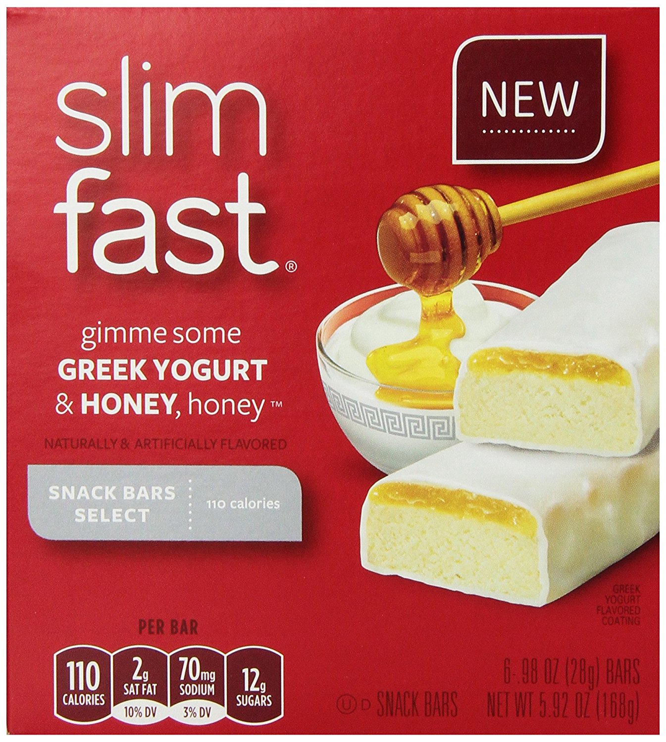 Amazon.com: Slim-Fast Gimme Some Greek Yogurt and Honey, Honey Snack ...