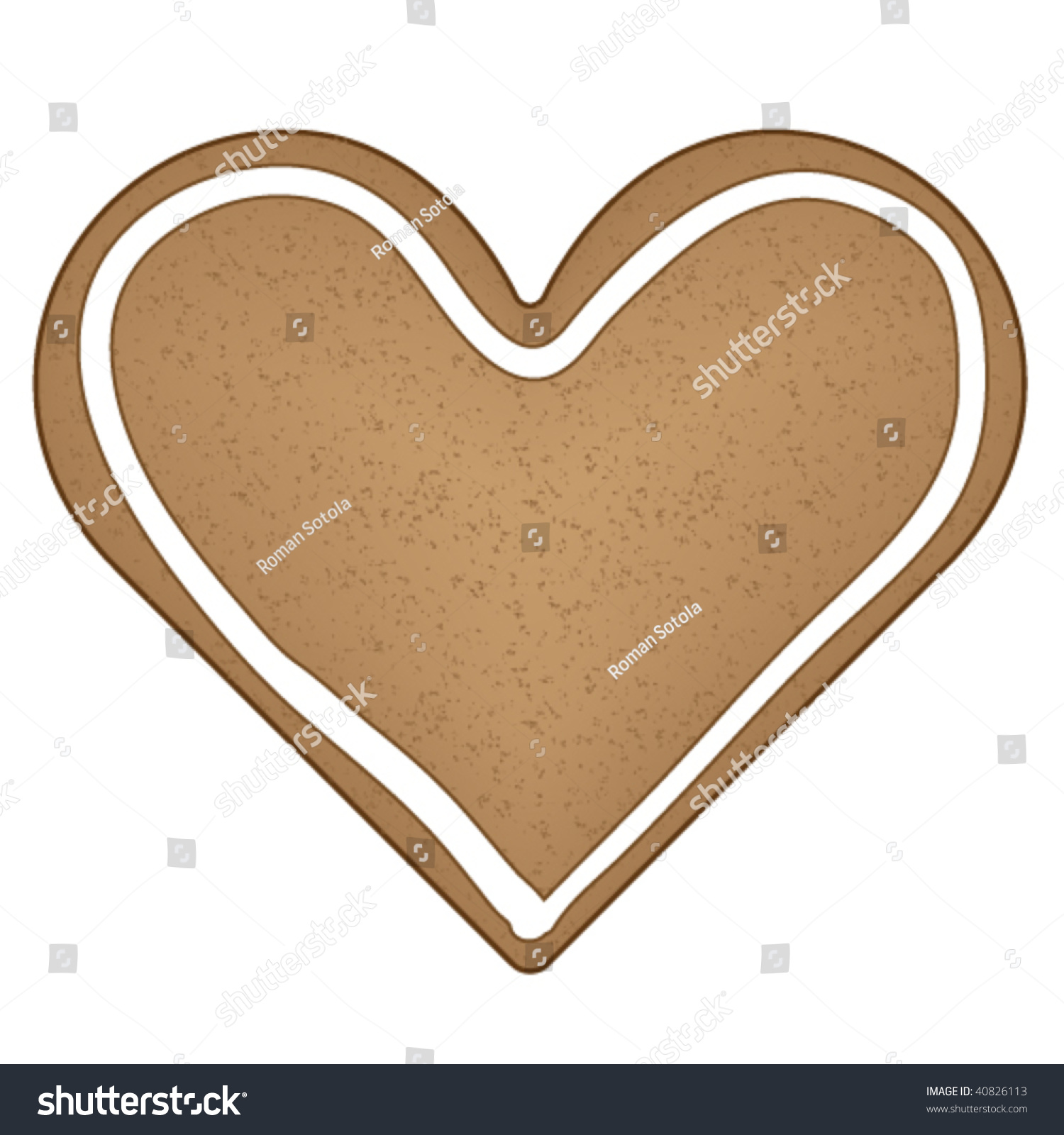 Vector Gingerbread Heart Stock Vector (2018) 40826113 - Shutterstock