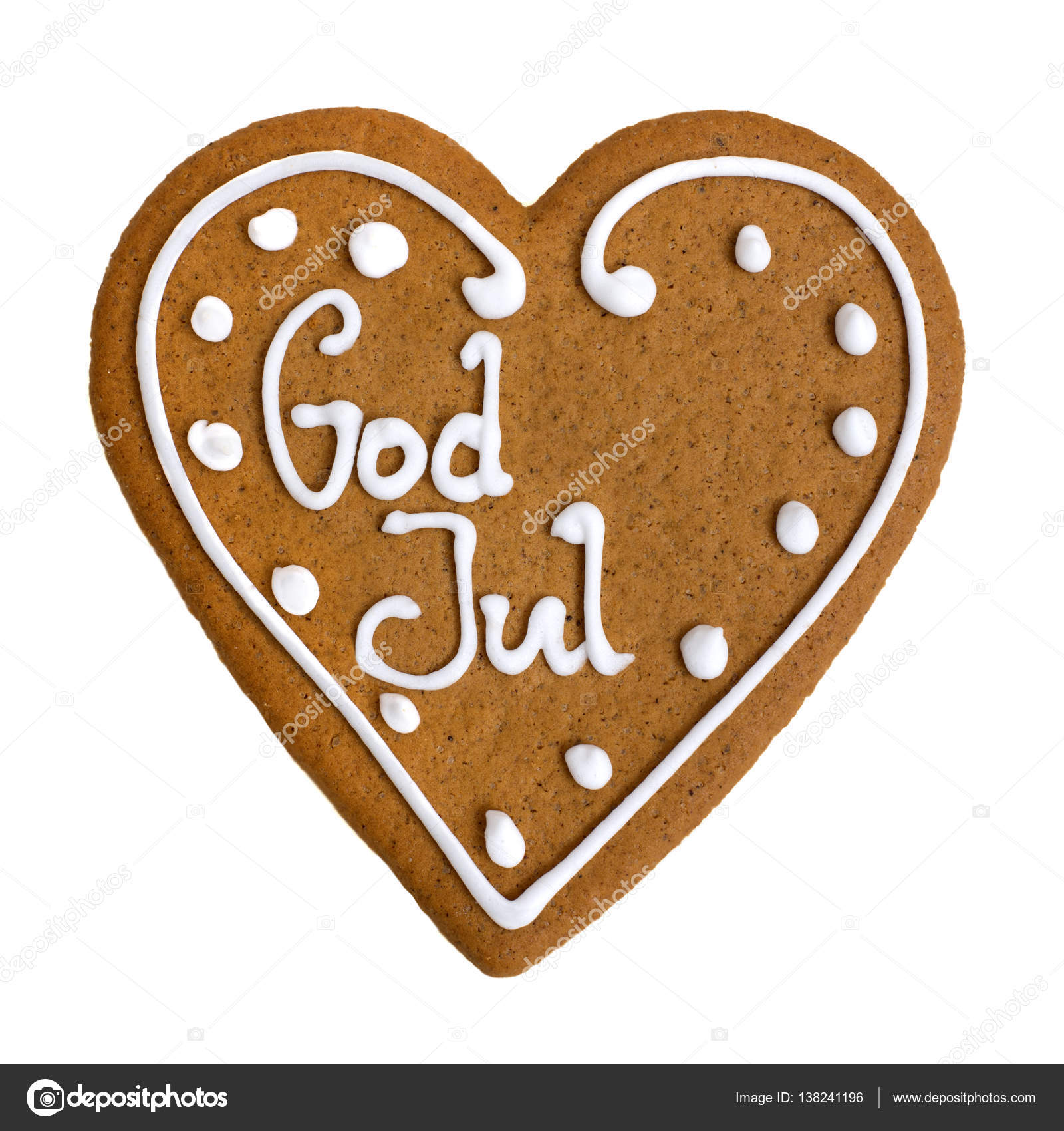 gingerbread heart with sign — Stock Photo © mikdam #138241196