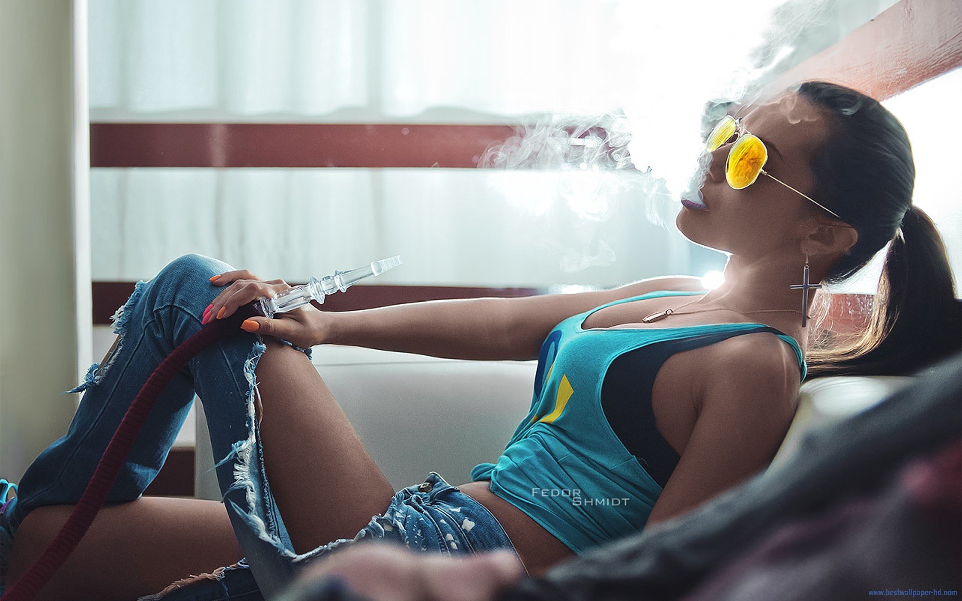 SMOKE - hookah girl jeans wallpaper | 1920x1200 | 453839 | WallpaperUP