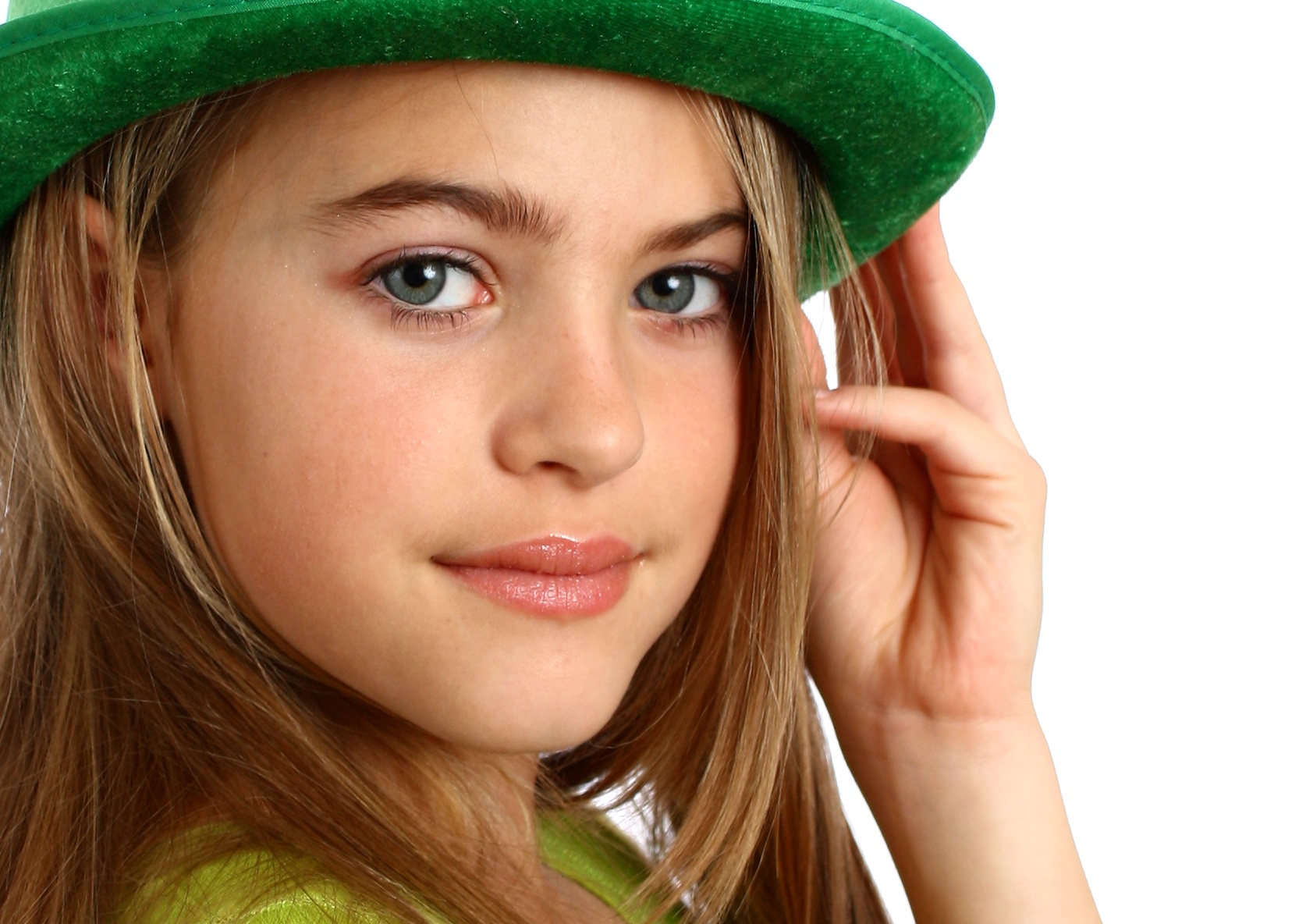 Girl dressed for saint patrick's day photo