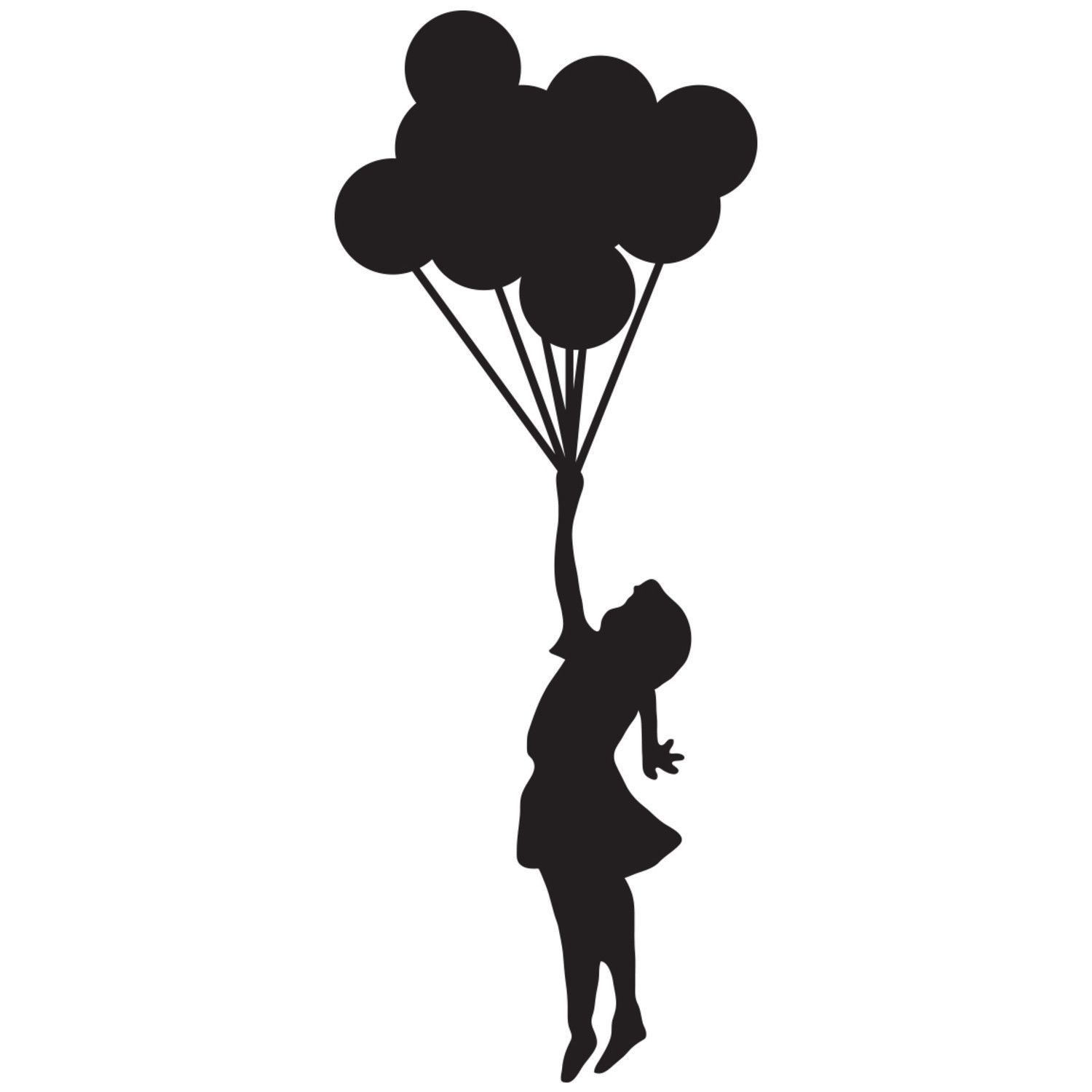 Umbrella and Silhouettes | girl holding balloons silhouette Car ...