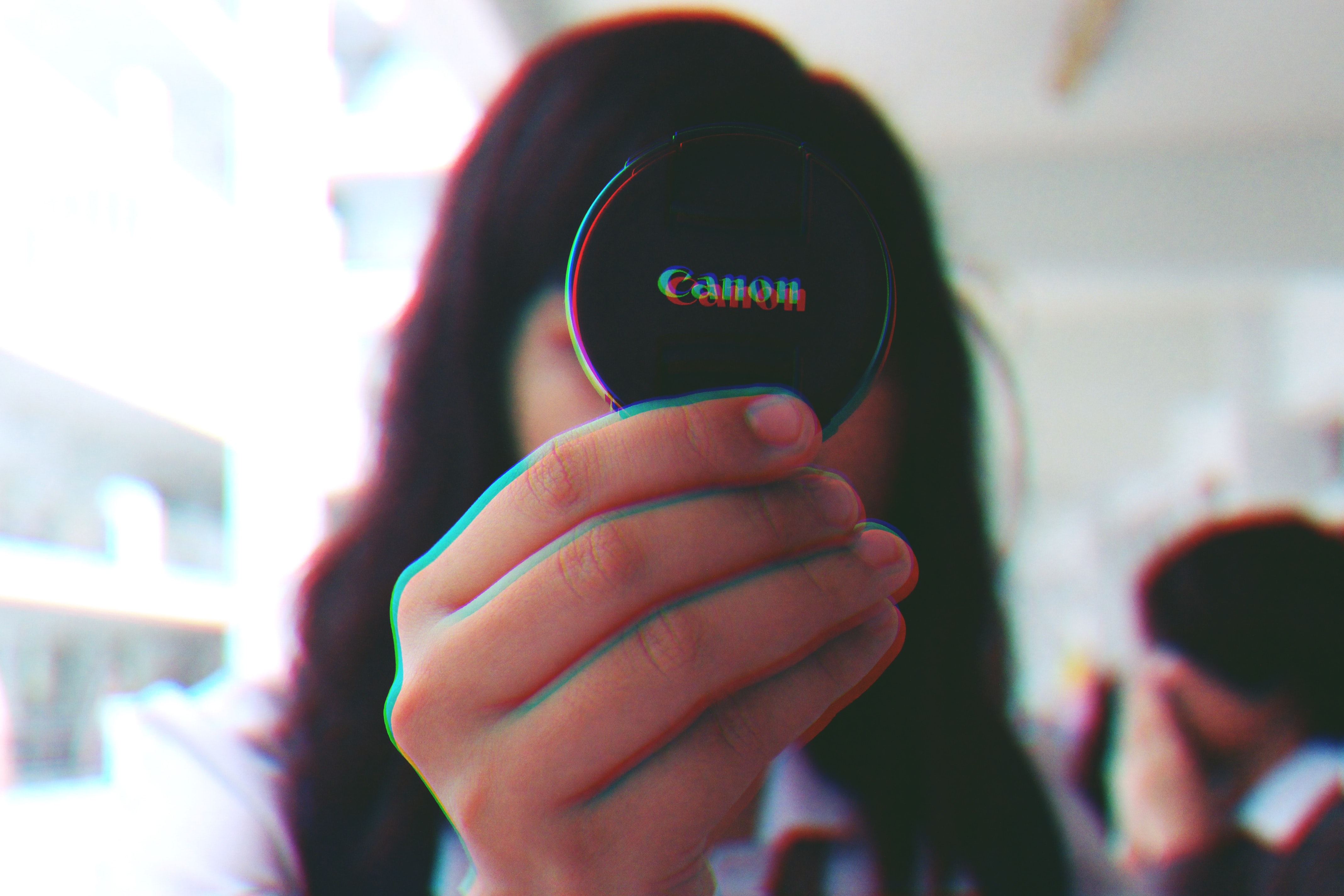 Girl Holding Black Canon Cover, Blur, Canon, Close-up, Cover, HQ Photo