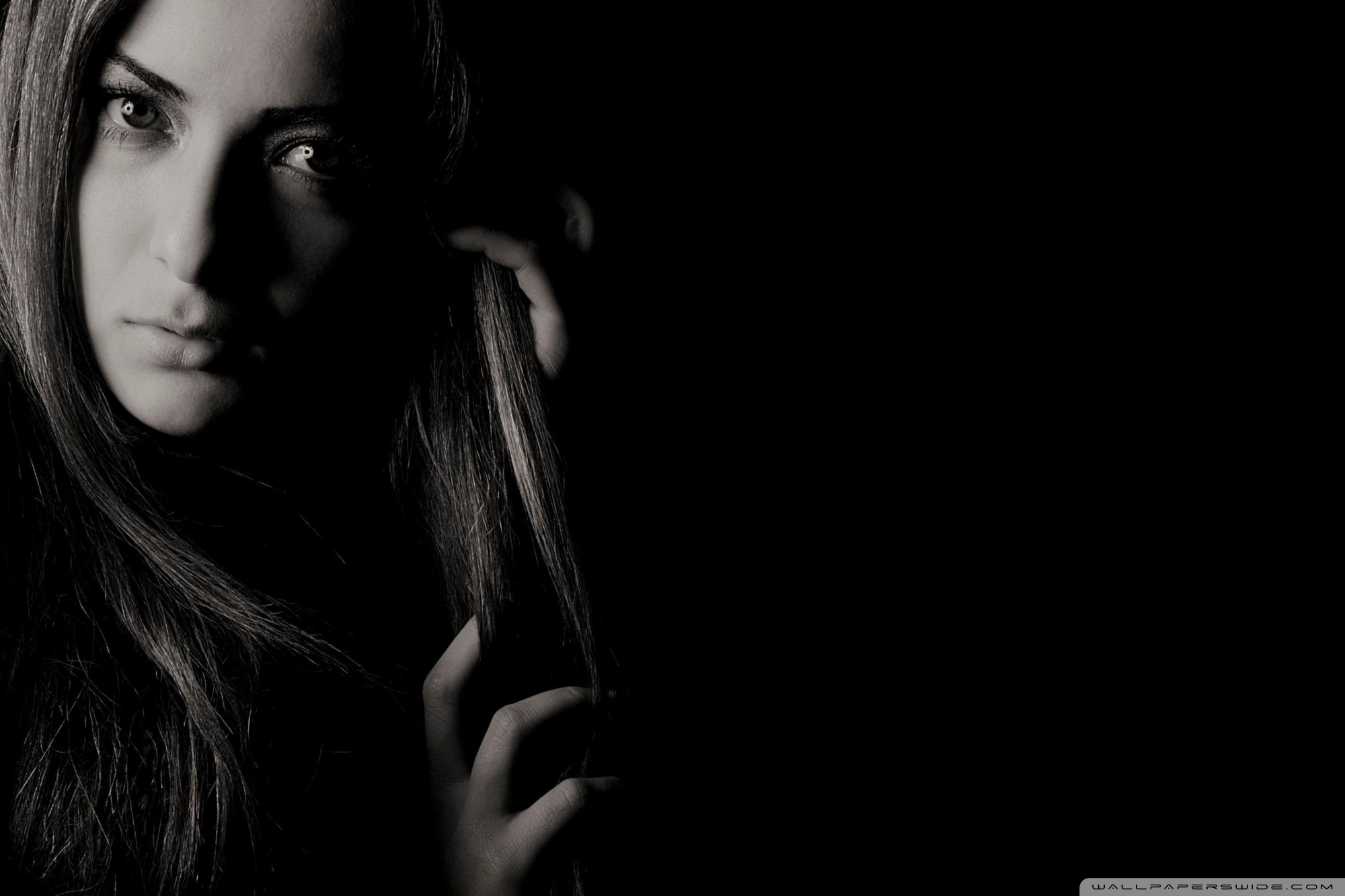 Girl In Black And White Photo ❤ 4K HD Desktop Wallpaper for 4K ...