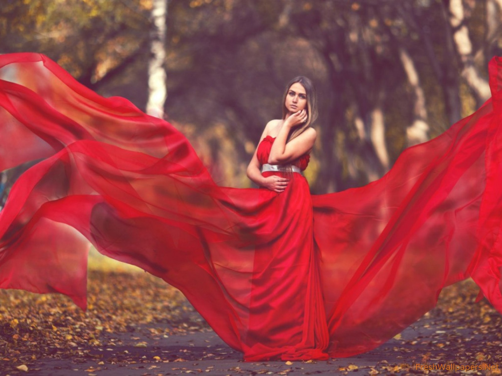girl in red dress wallpapers | Freshwallpapers