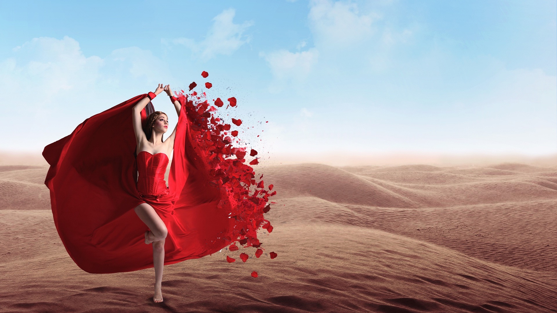 Exquisite-happy-girl-in-red-dress. | ÇÖL & ARABİC | Pinterest ...