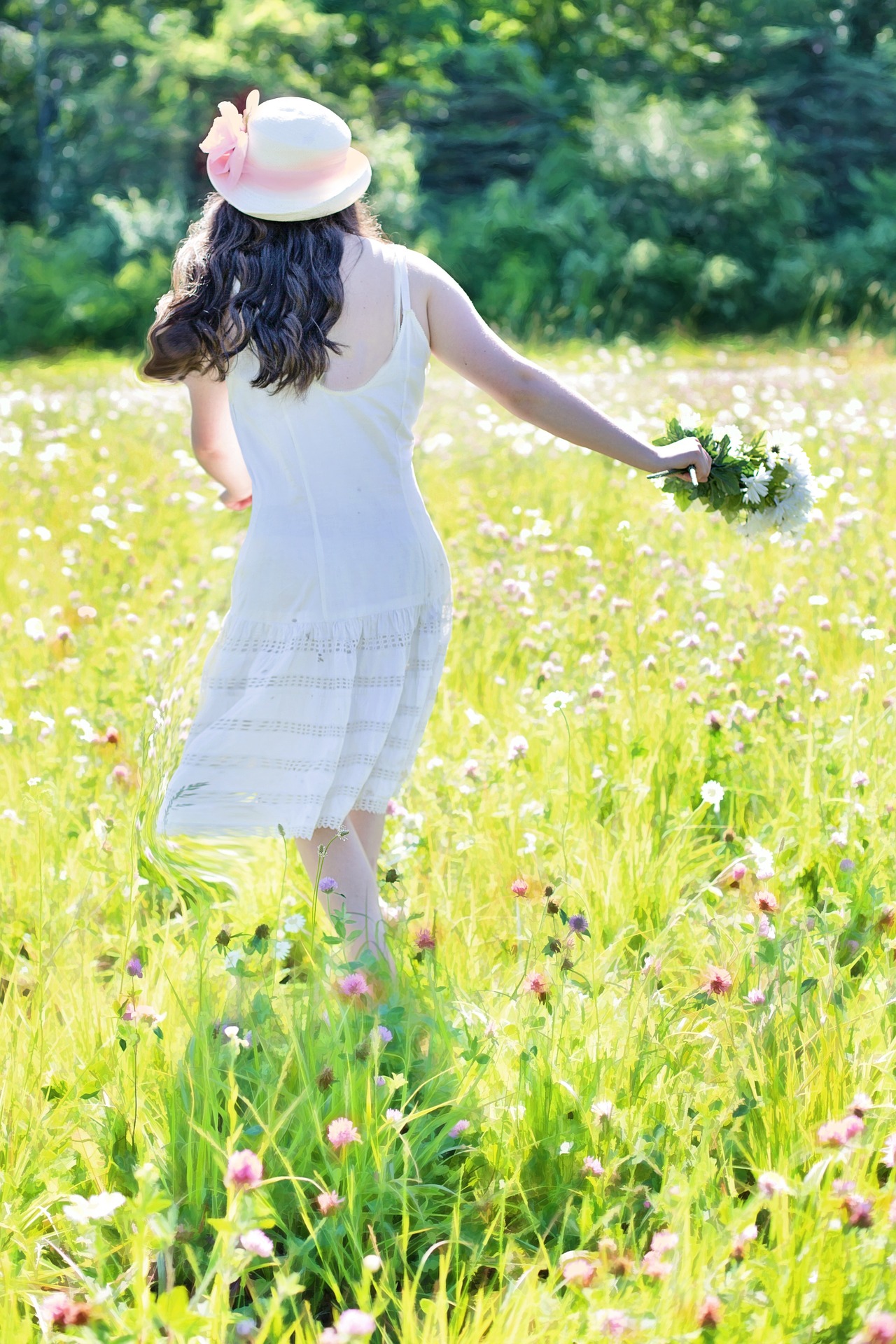 Girl in the field photo