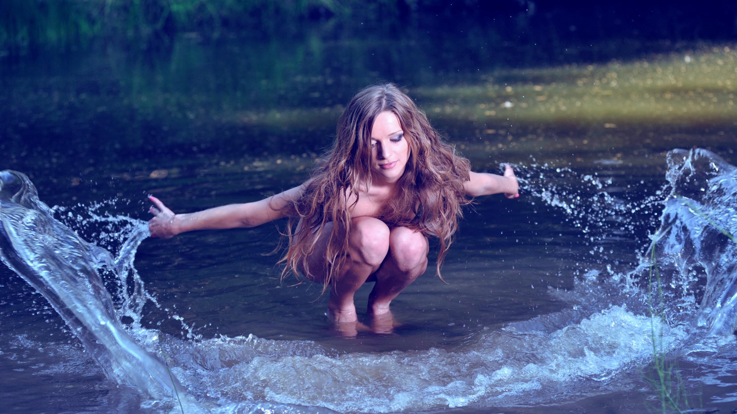 Girl in water photo
