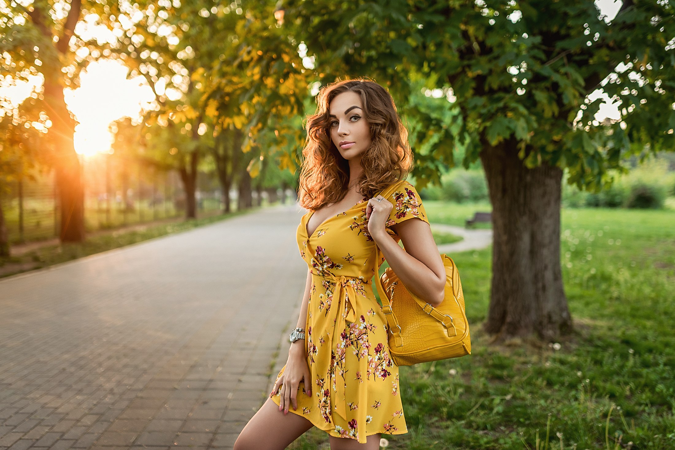 Yellow Dress Girl Outdoors, HD Girls, 4k Wallpapers, Images ...