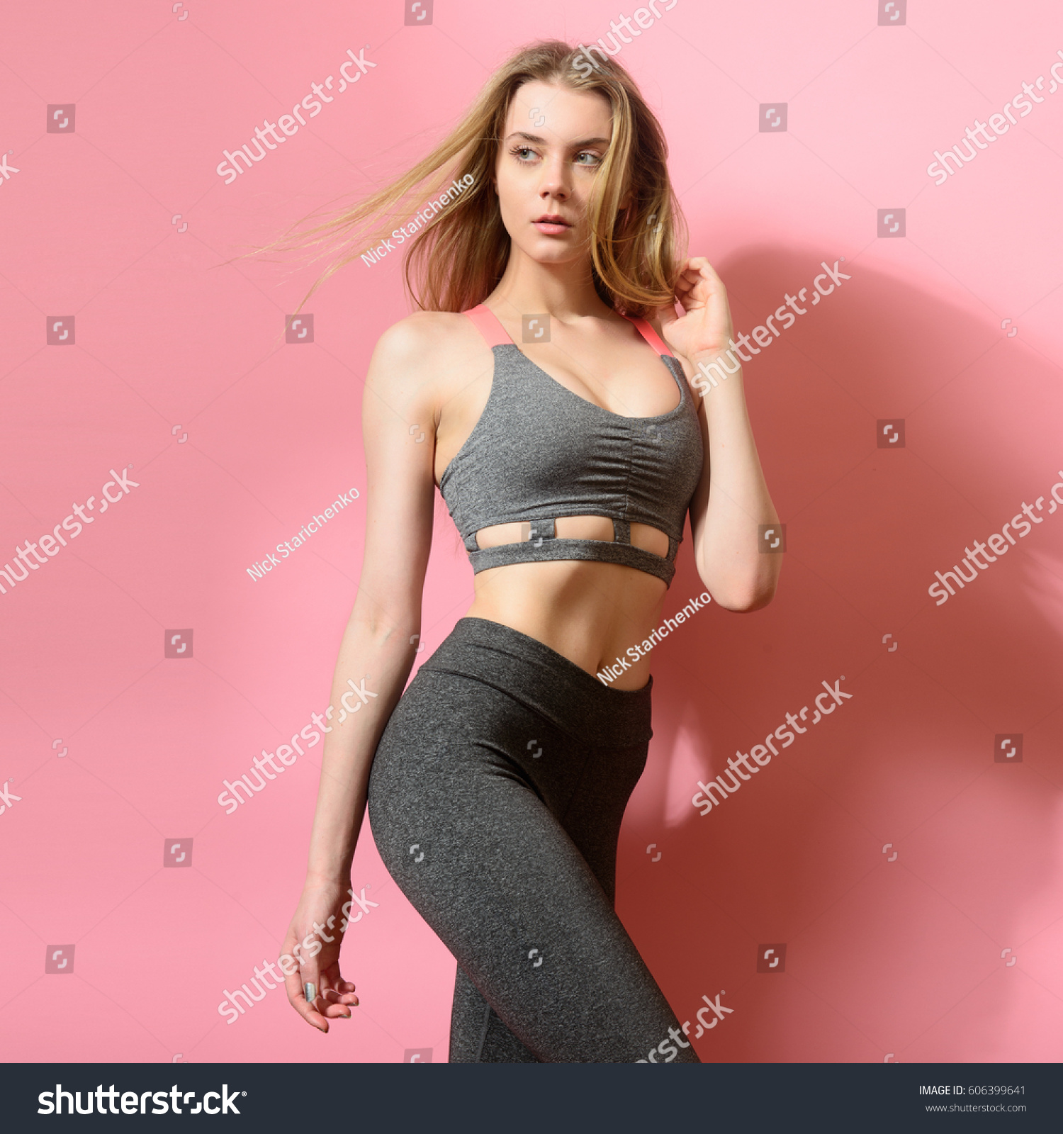 Beautiful Fitness Model Girl Posing Wearing Stock Photo (Safe to Use ...