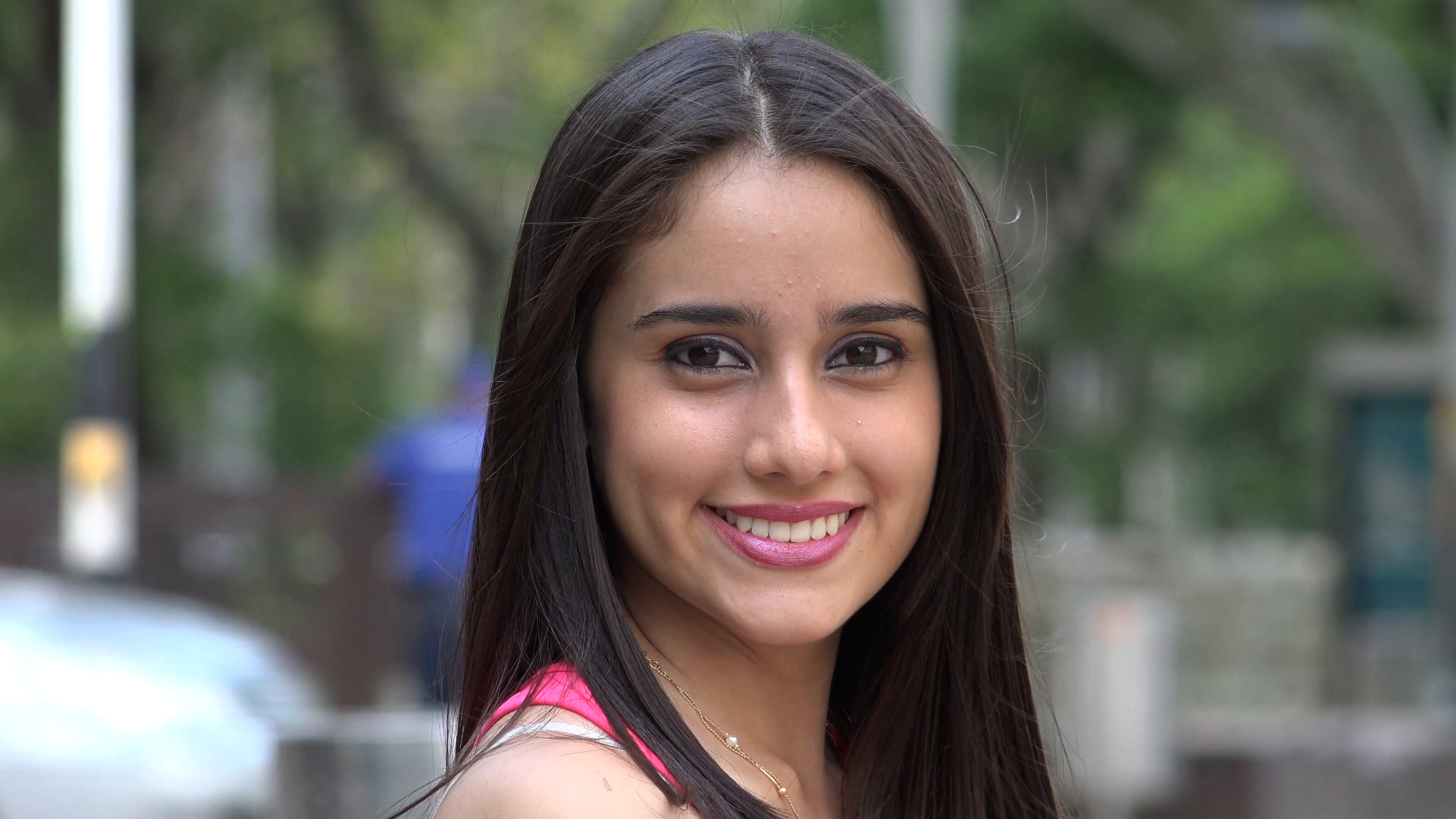 Hispanic Teenage Girl Smiling Stock Video Footage - Videoblocks