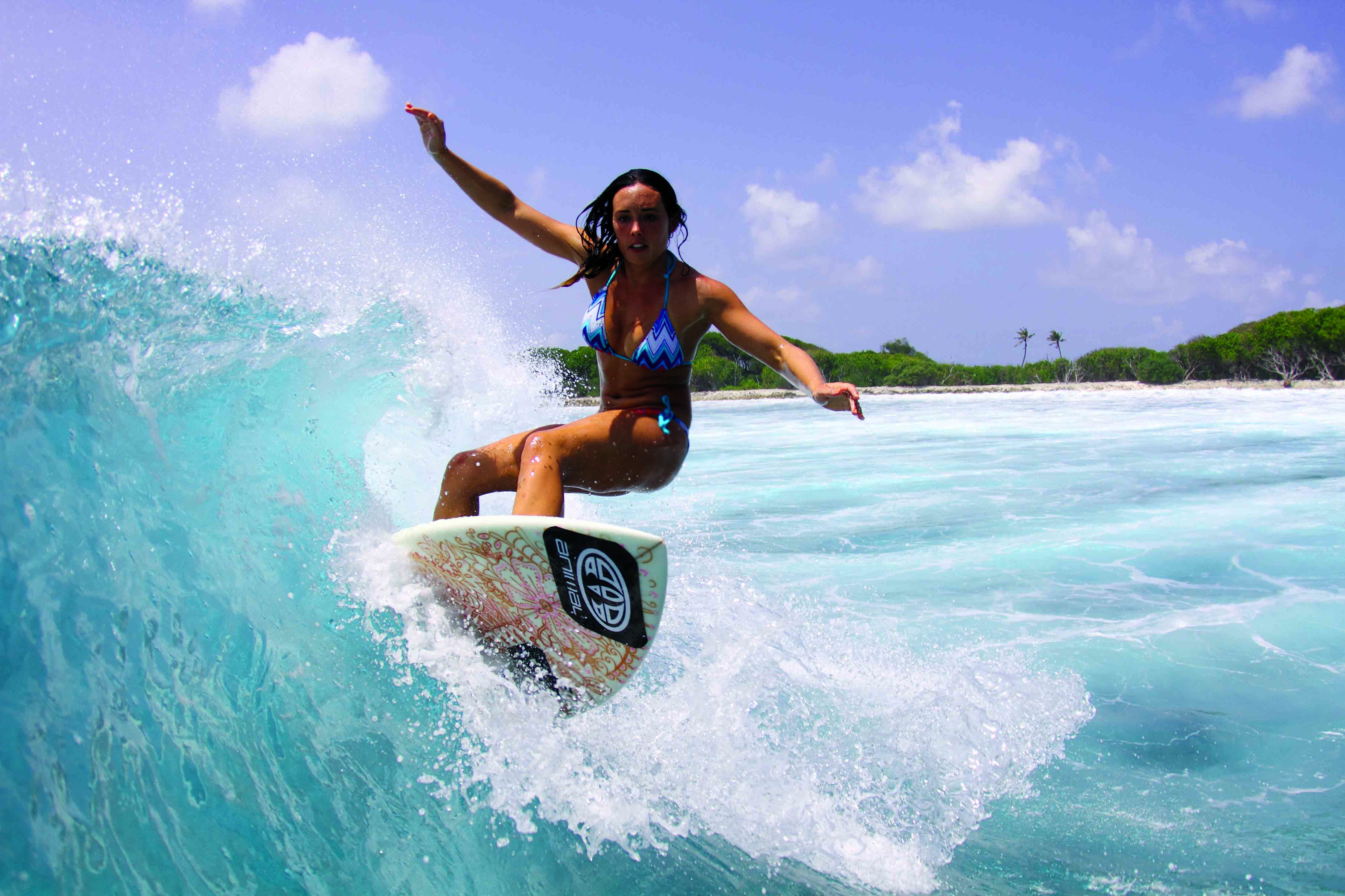 Lady surfer photo
