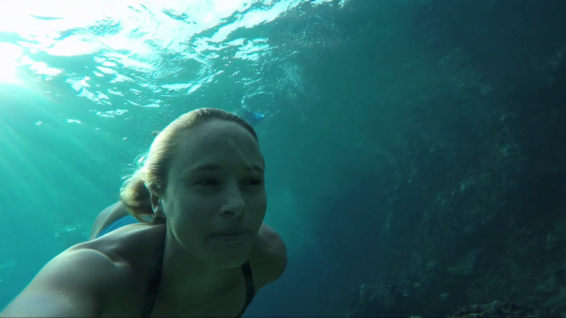 A girls swimming underwater Stock Video Footage - Videoblocks