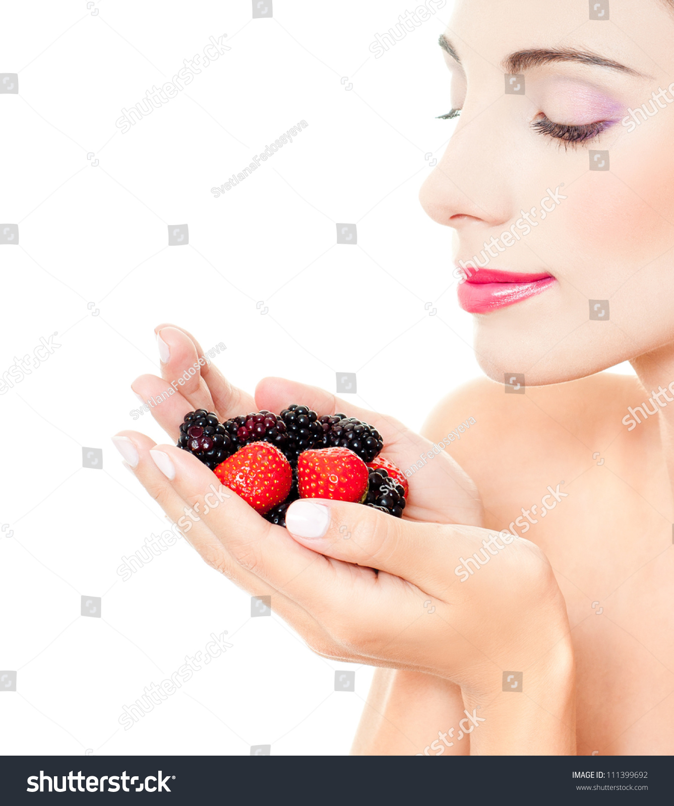 Beautiful Girl Berries Stock Photo 111399692 - Shutterstock