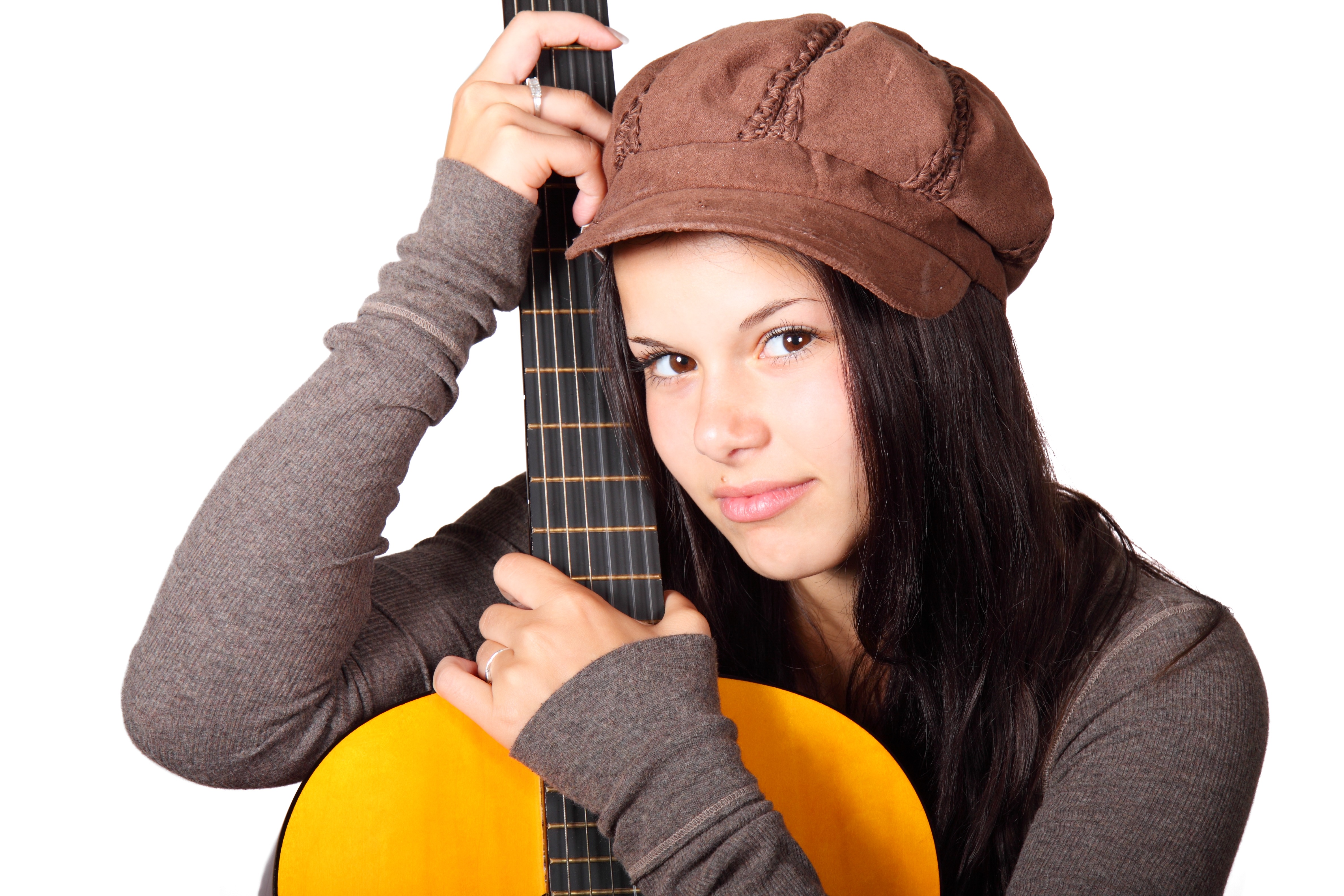 Girl with guitar photo