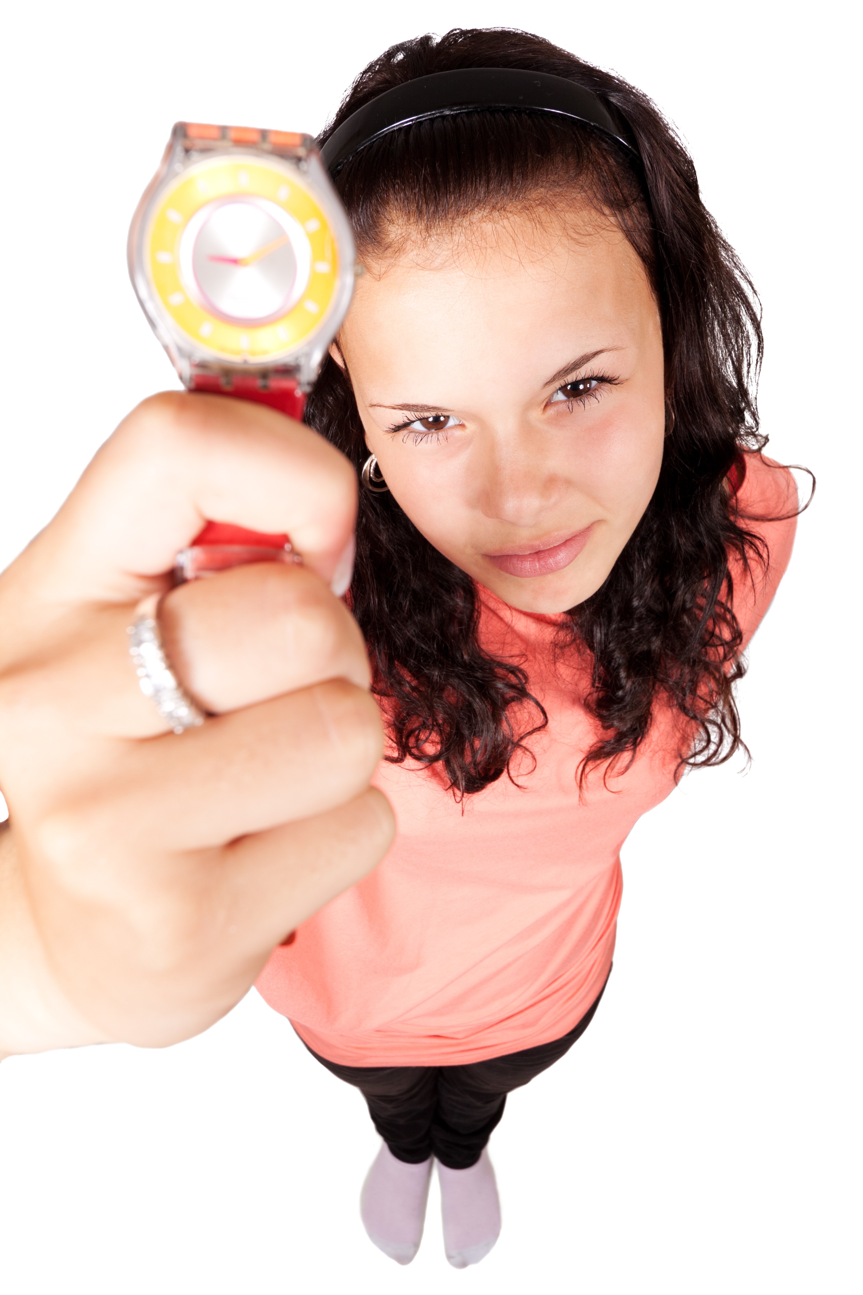 Girl with watch photo