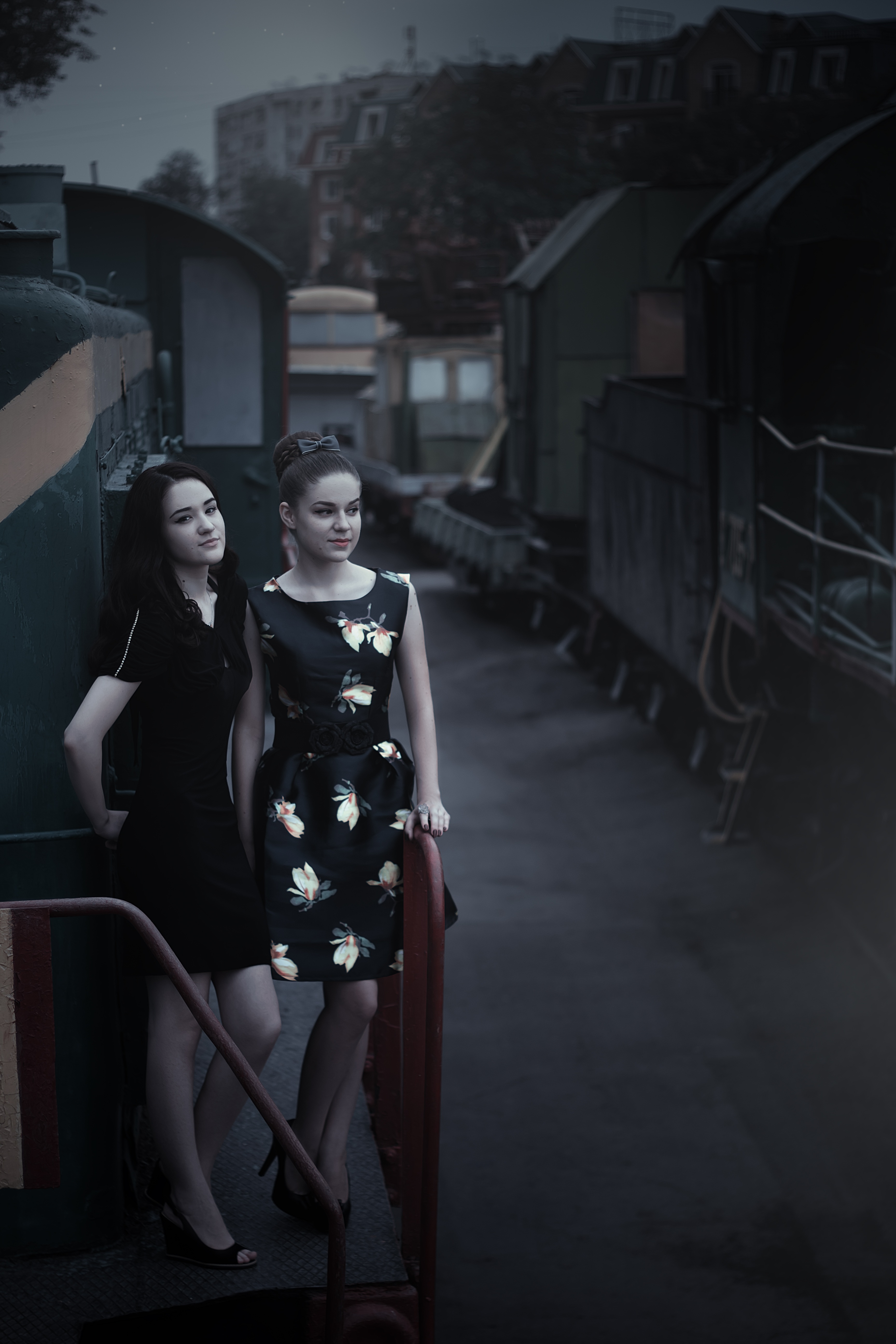 Girls at the station photo