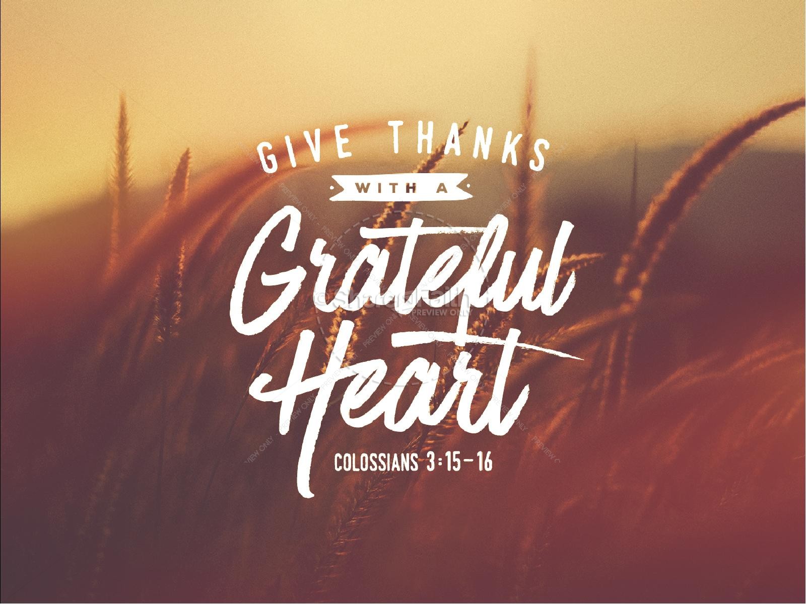 Give Thanks With A Grateful Heart Sermon PowerPoint | Fall ...