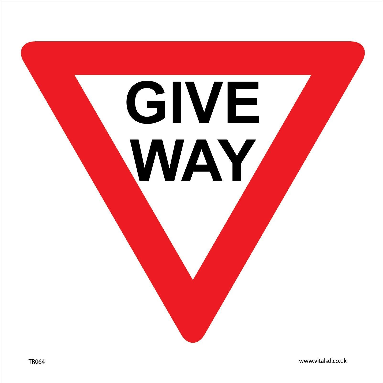 TR064 Give Way Traffic Signs - Traffic Signs - CONSTRUCTION