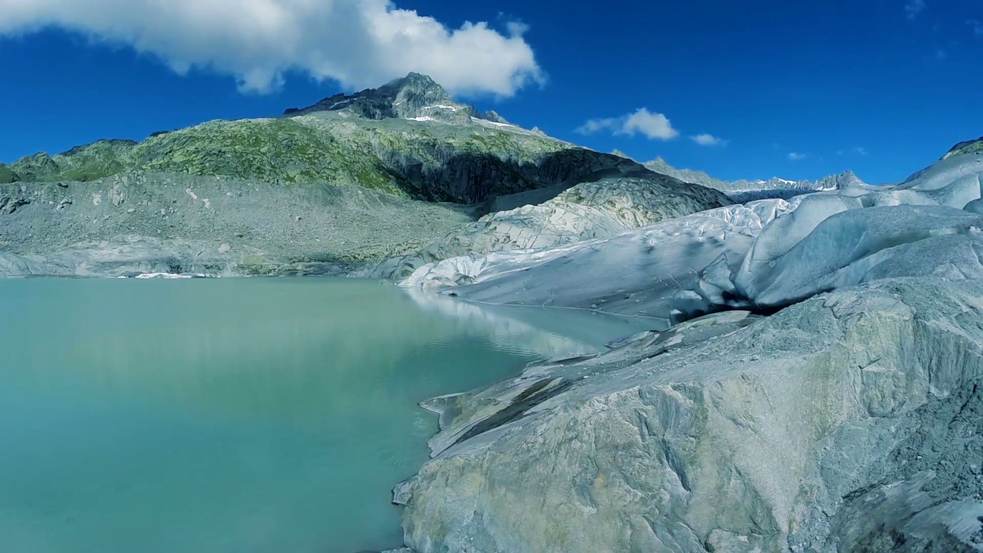 glacier landscape scenery. peaceful nature background. melting ice ...