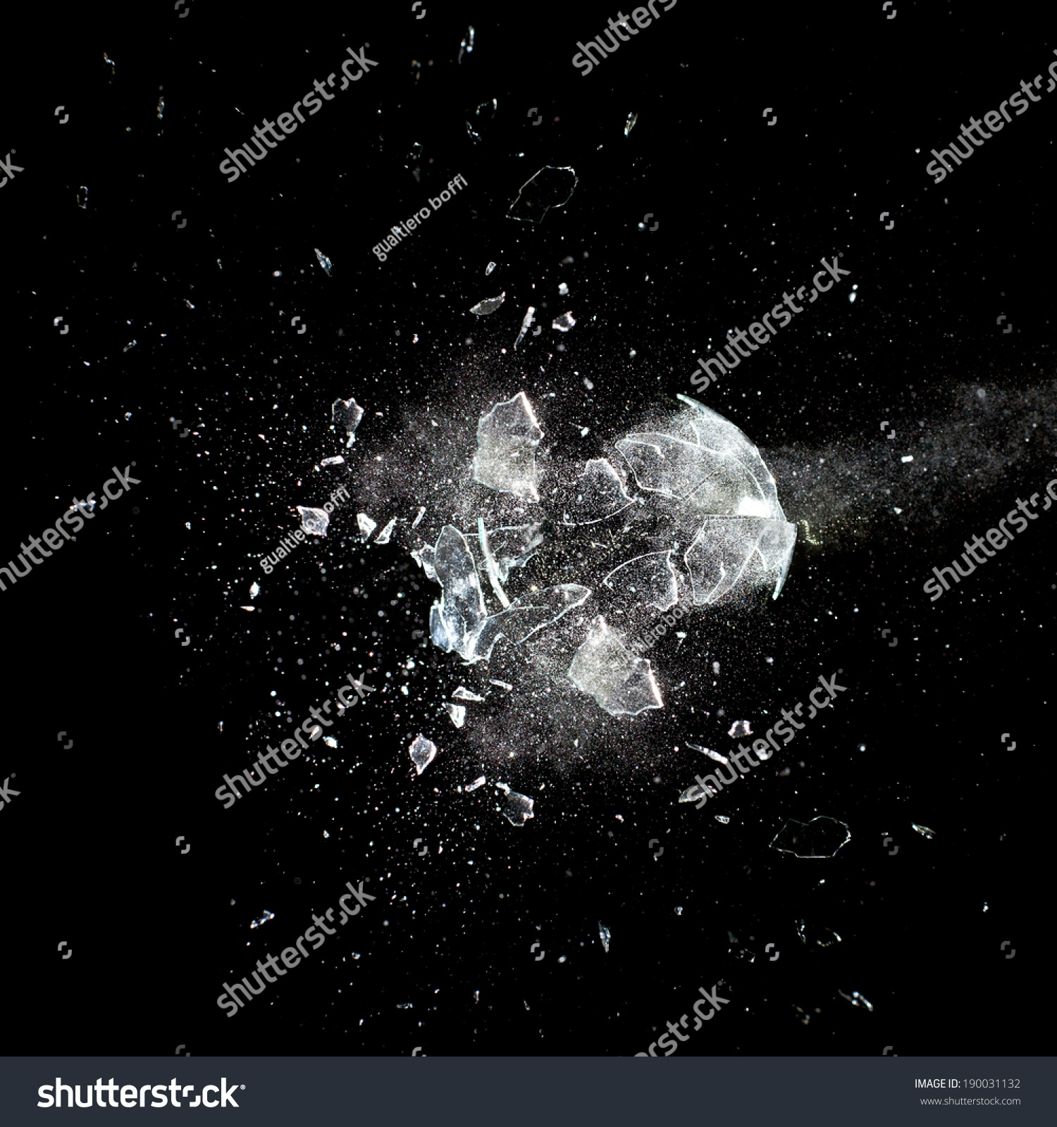 Close Image Glass Ball Explosion Stock Photo (Royalty Free ...