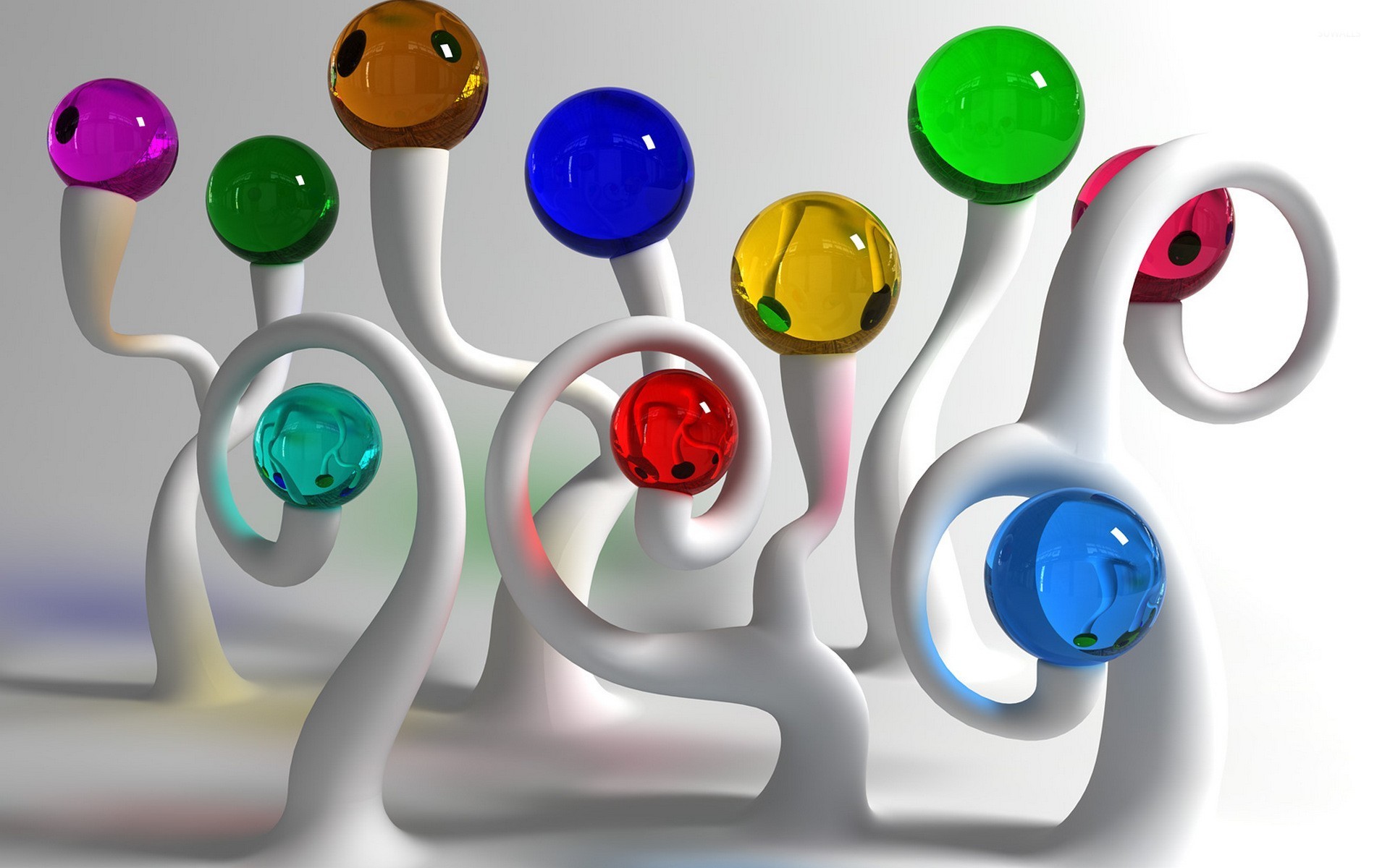 Colorful glass balls wallpaper - 3D wallpapers - #6443
