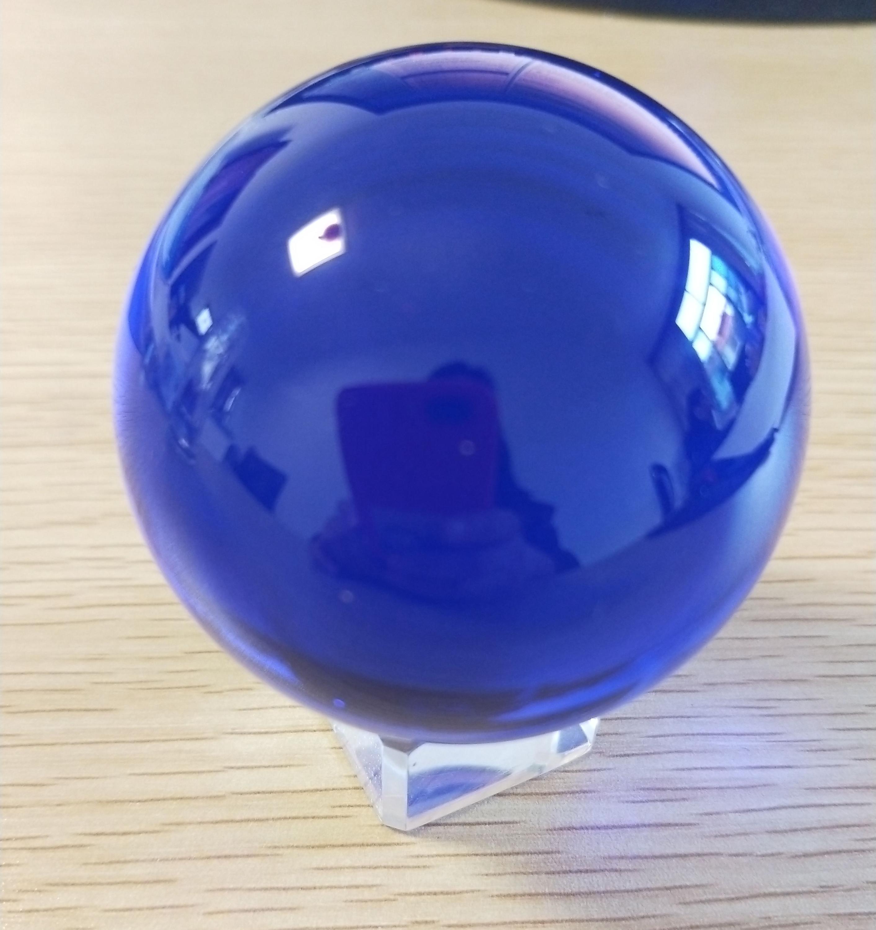 60mm/6pcs Mixed Color Large Decorative Glass Balls Rutilated Quartz ...