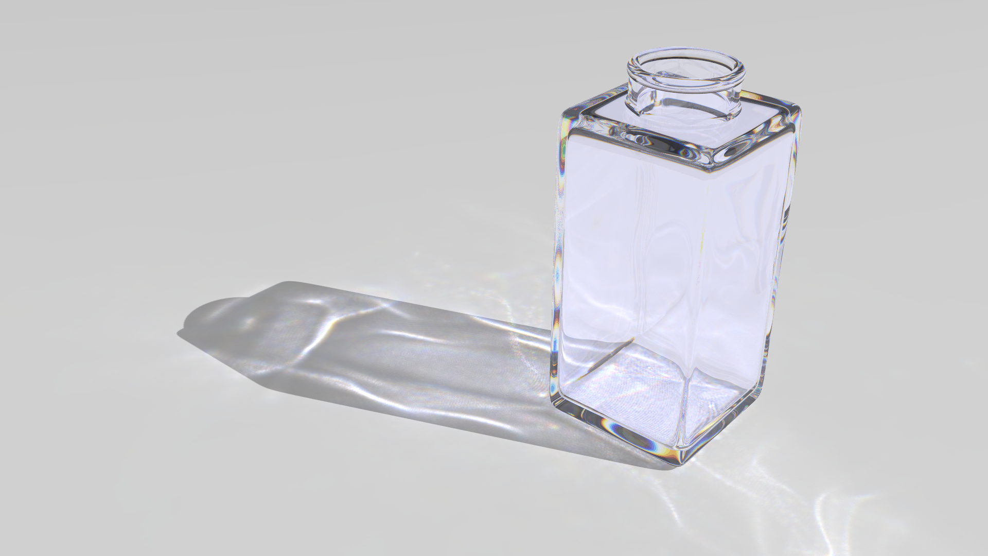 Glass bottle, 3d, Bottle, Glass, Light, HQ Photo
