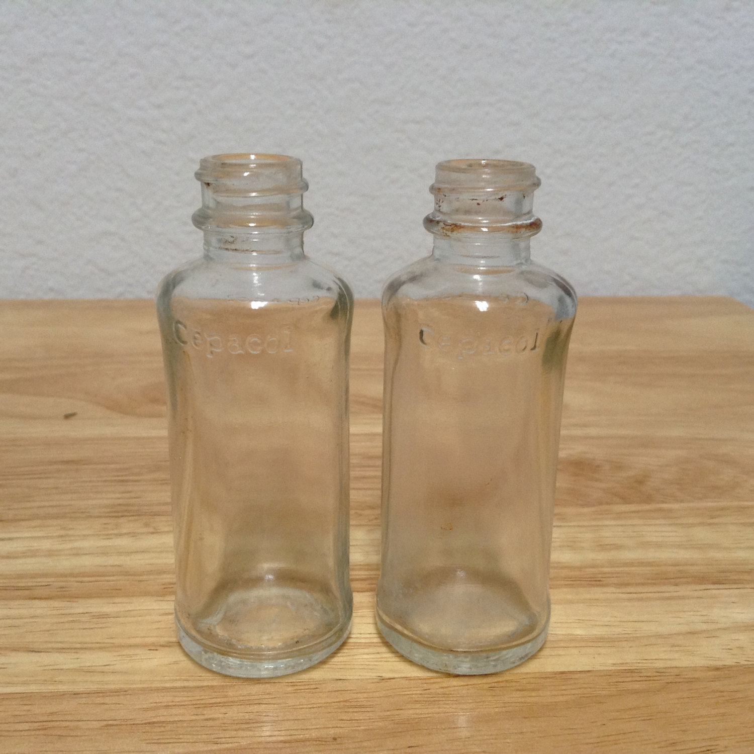 Vintage Cepacol Glass Bottles Vintage Clear Glass Medicine