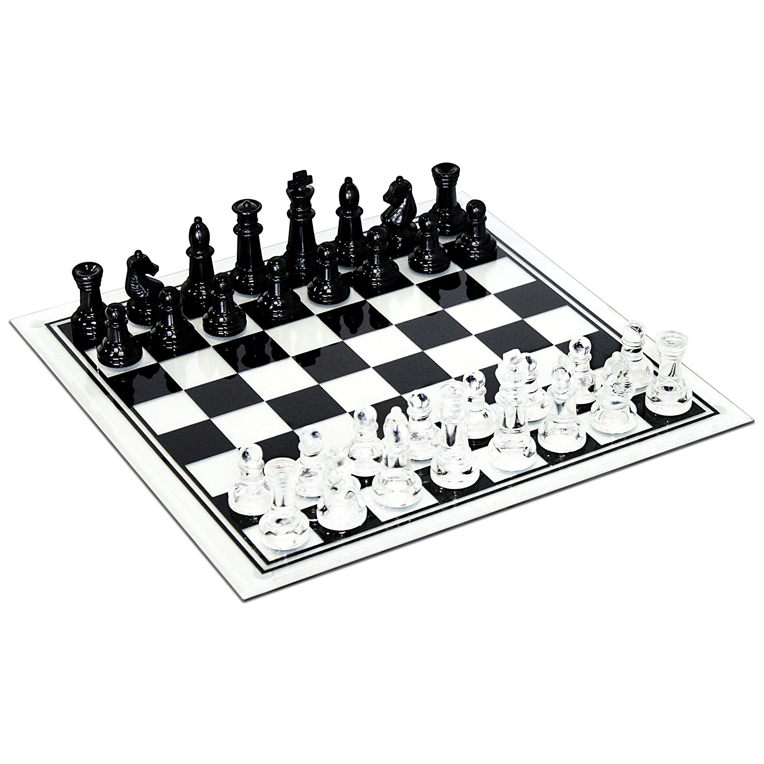 Amazon.com: Black and Clear Glass Chess Set: Toys & Games