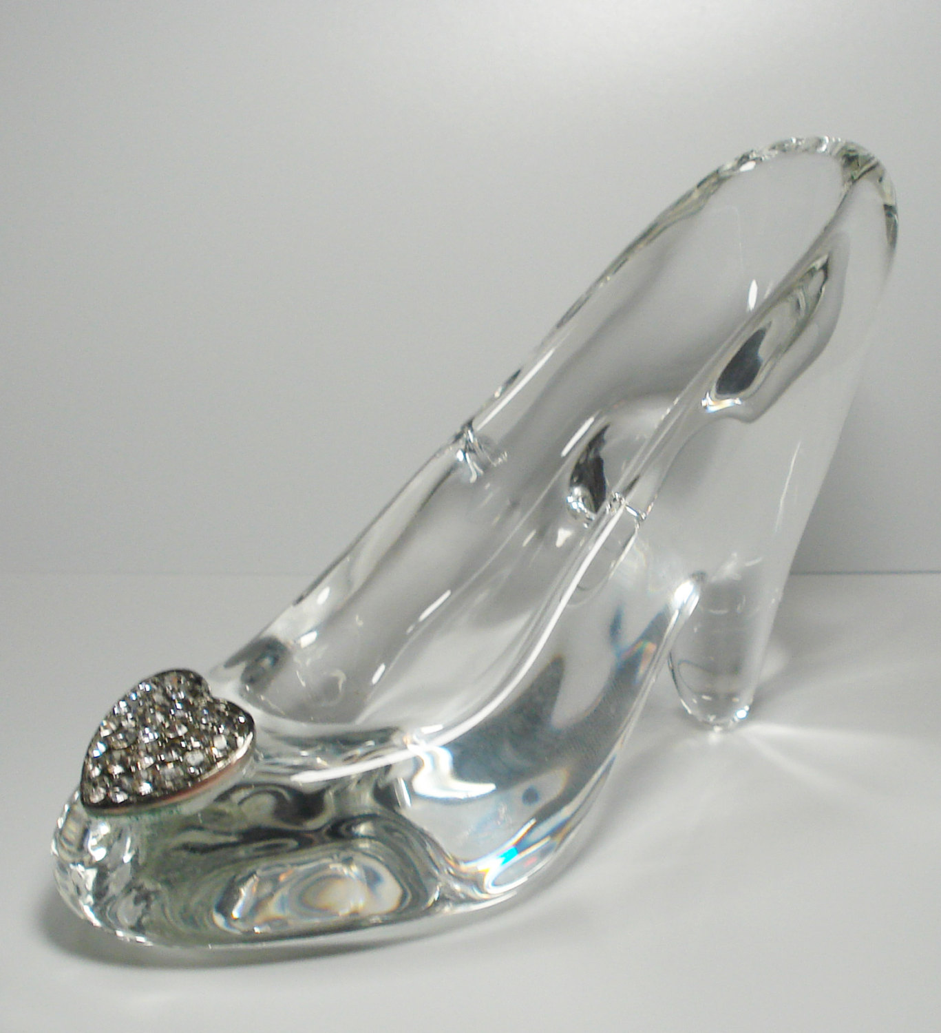 Cinderella Glass Slipper .925 Silver Heart Buckle with