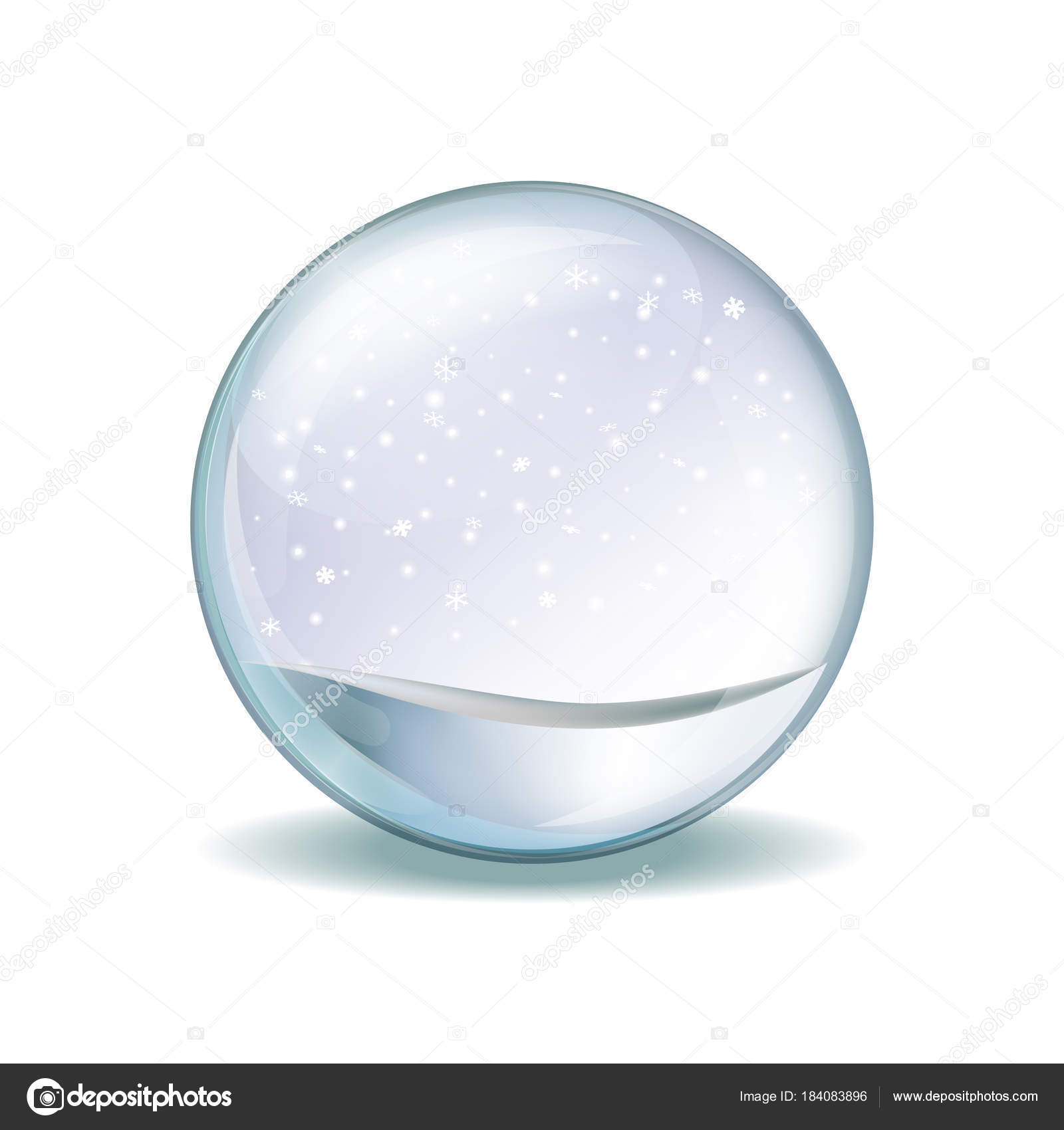 Realistic transparent glass sphere illustration — Stock Vector ...