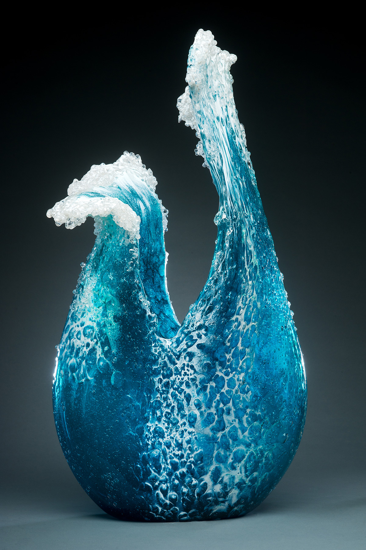 Crashing Glass Waves Frozen Into Elegant Vessels by Marsha Blaker ...