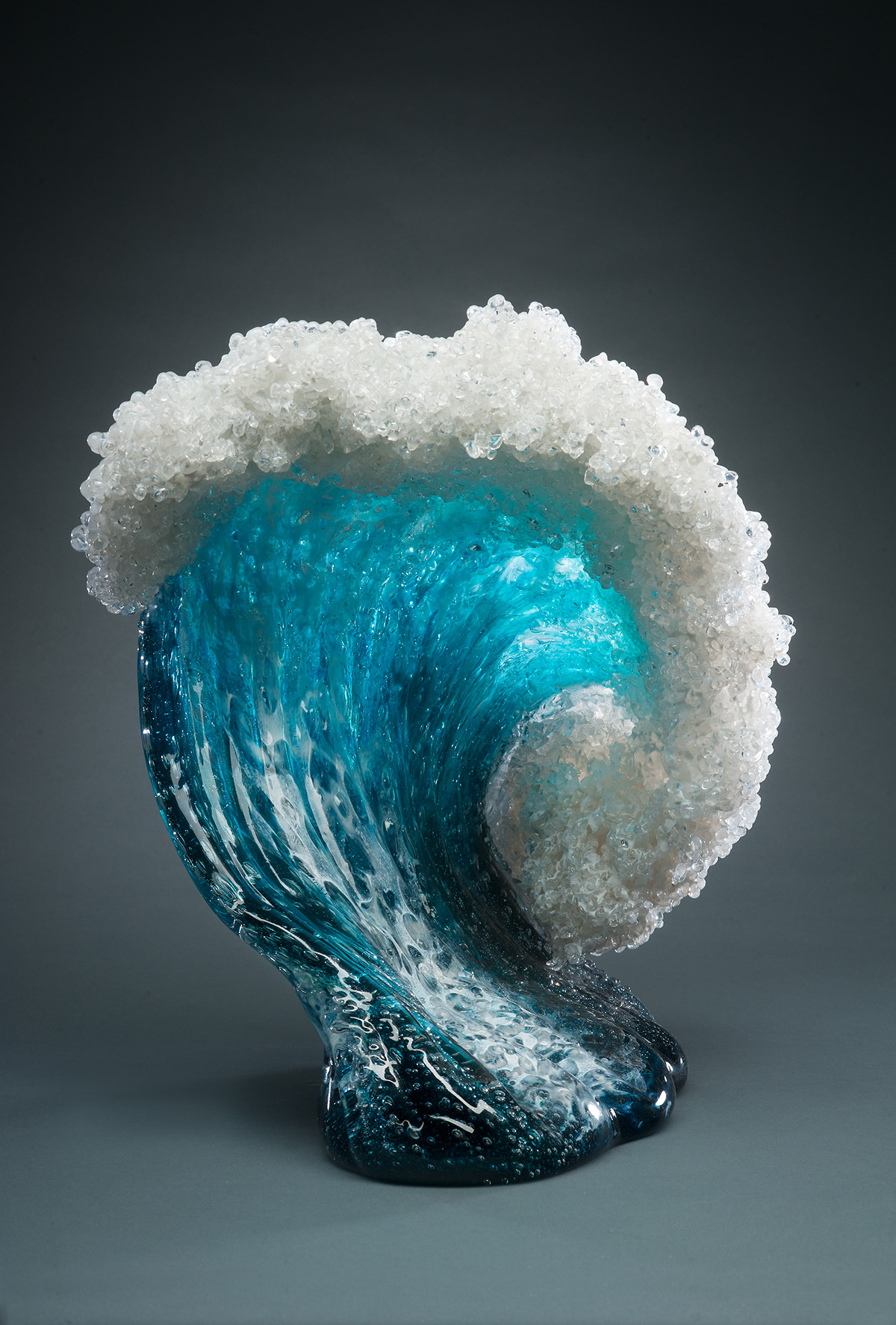 Crashing Glass Waves Frozen