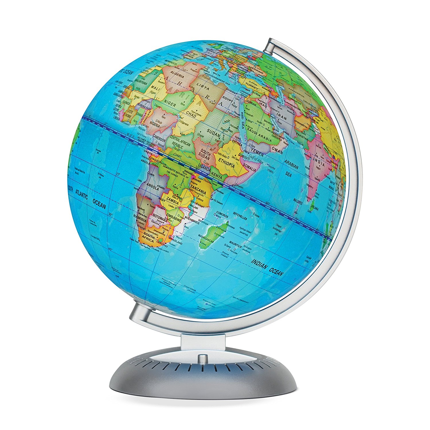 Amazon.com: Illuminated World Globe for Kids With Stand,Built in LED ...