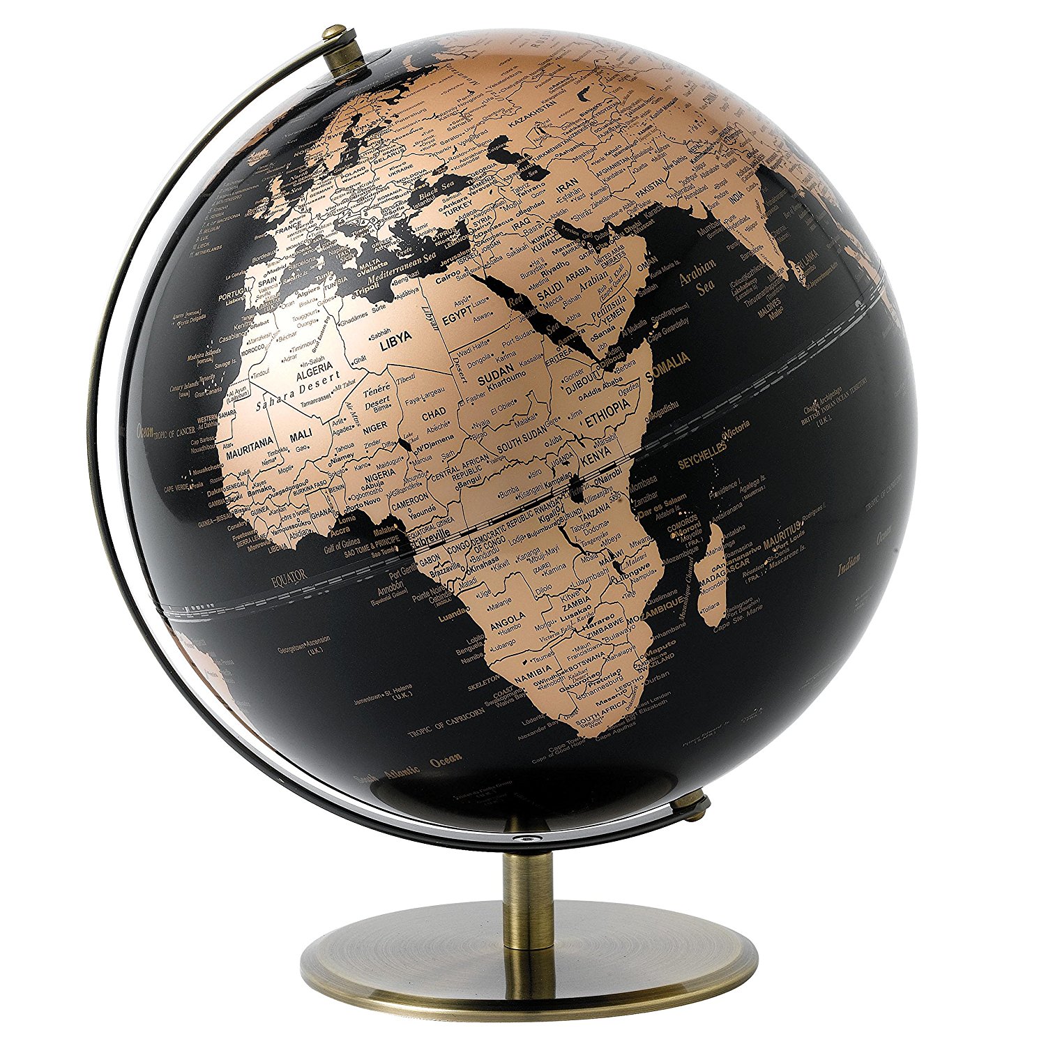 Globe Collection Globe, 30 cm - Black/Copper: Amazon.co.uk: Kitchen ...